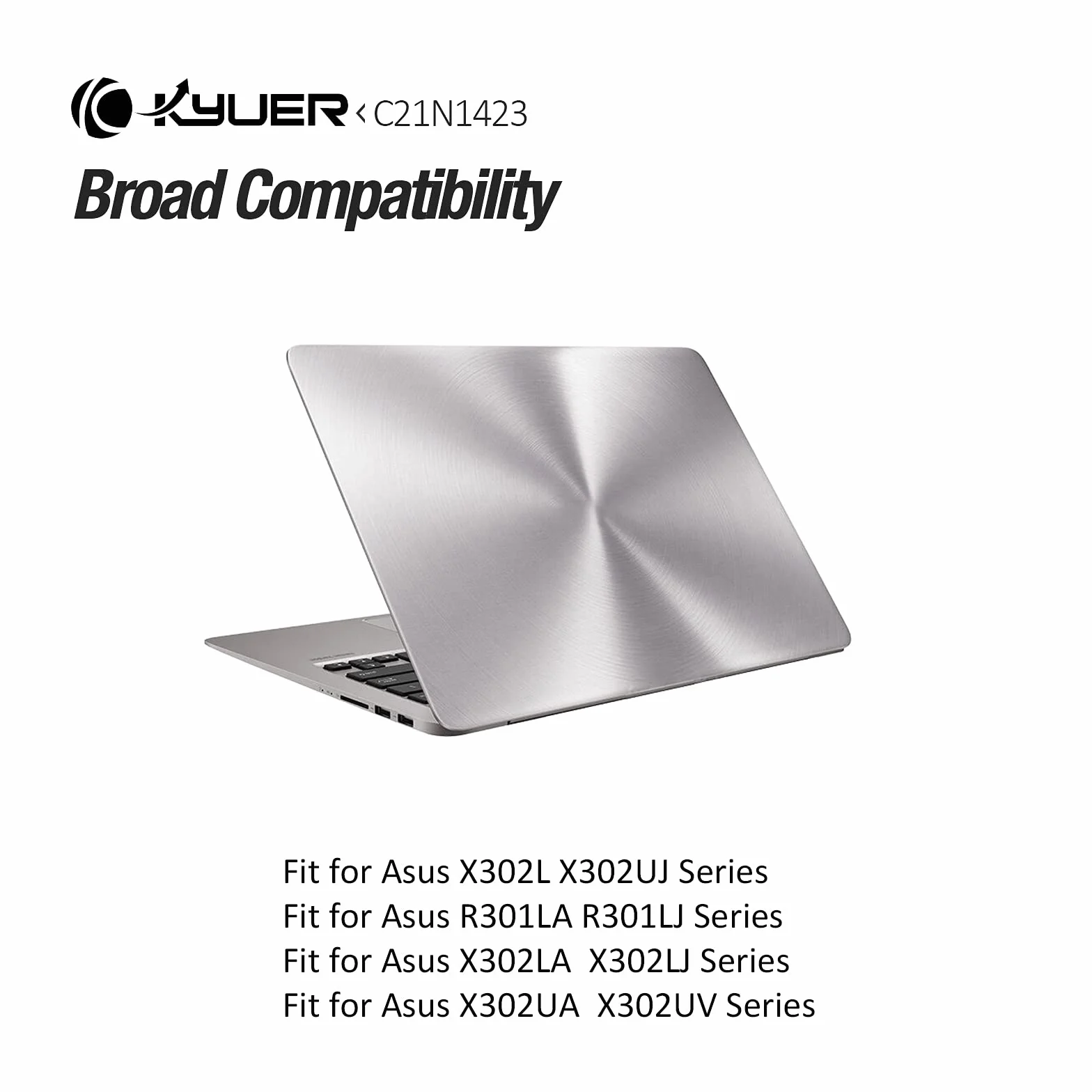 K KYUER 38Wh C21N1423 Bateria do Asus X302L X302LA X302LJ X302U X302UA X302UJ X302UV R301L R301LA R301LJ R301U R301UA R301UV P302L P302A P302LJ P302U P302UA F302L F302LA F302LJ F302UA F302UJ F302UV