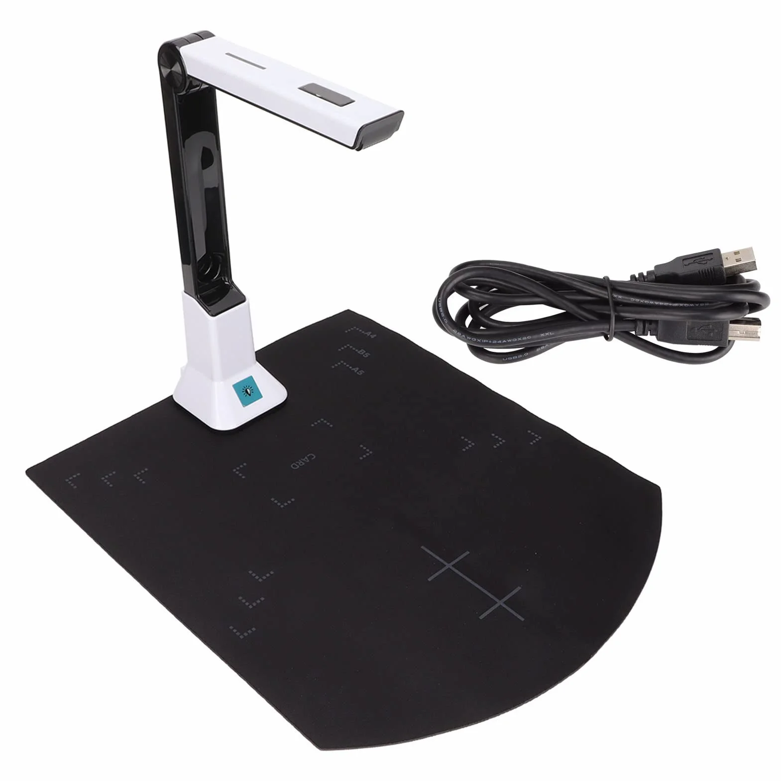 Wizualizator USB 8MP/kamera Dokumentacyjna, Skaner Dokumentów Formatu, Wielojęzyczny Skaner Dokumentów OCR, do Zdalnego Uczenia Się z Zoomem, OBS i Teams, dla