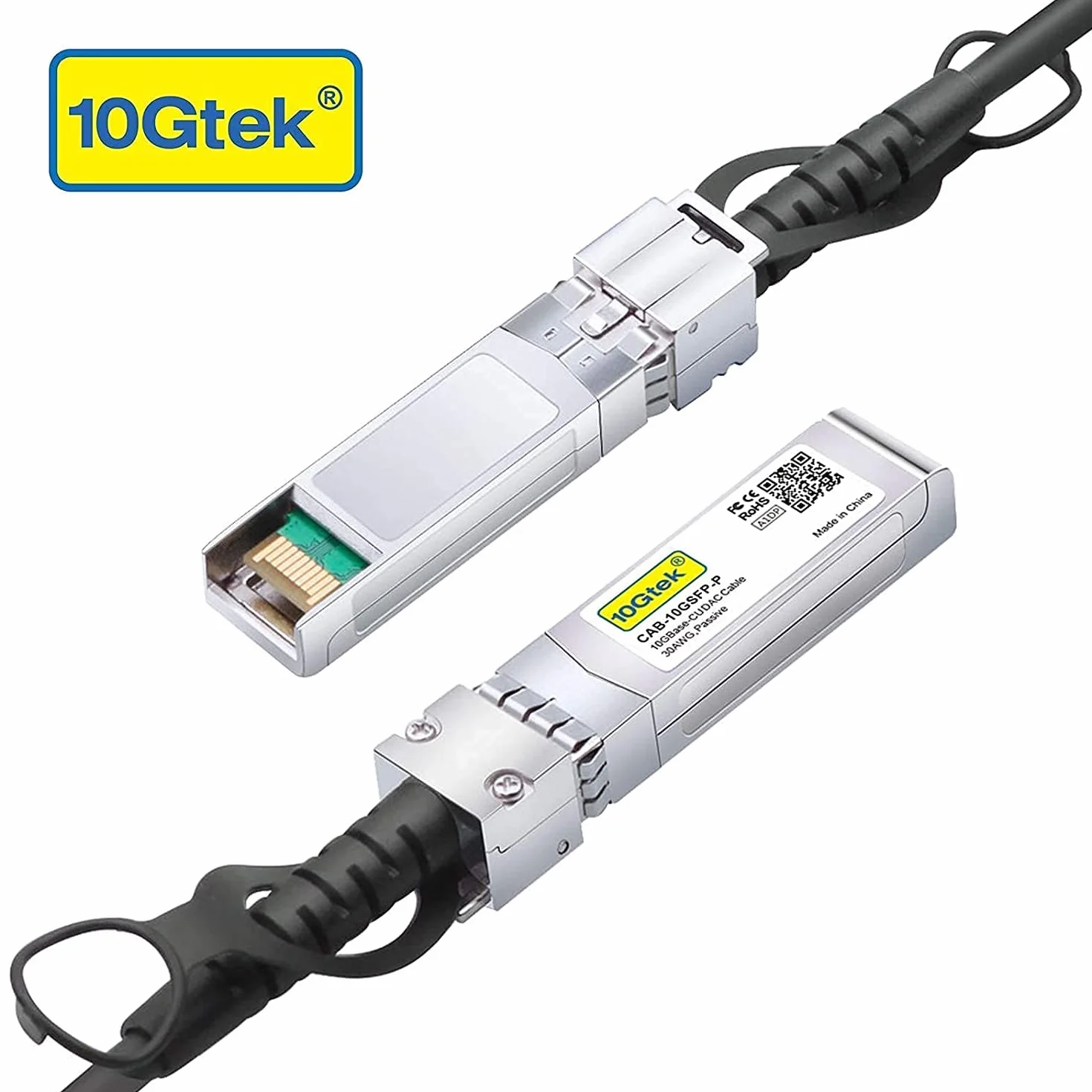 [4 Pack] 10G SFP+ DAC Twinax Cable 0.5-Meter (1.65ft), Direct Attach Copper Patch Passive Cable for Cisco, Ubiquiti UniFi, TP-Link, Netgear, D-Link, Zyxel, Mikrotik and More
