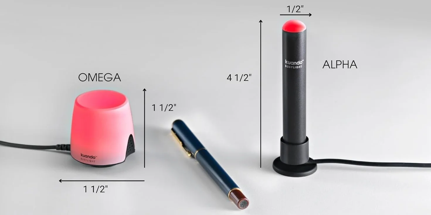 UC Omega Plus USB – Lampka LED Statusu z Uchwytem Magnetycznym do Biura i Pracy Zdalnej – Mniej Przerw, Lepsza Koncentracja – Kompatybilna z Microsoft Teams, Zoom, Webex