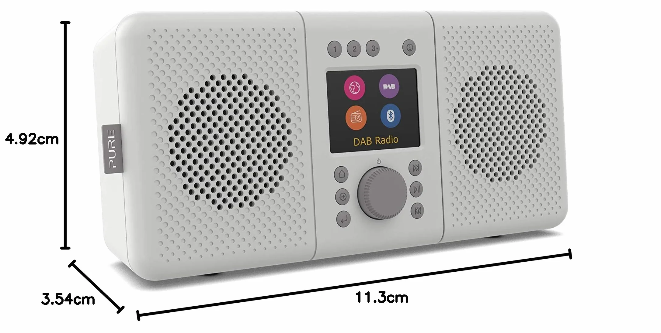 ELAN CONNECT+ Radio Internetowe All-In-One DAB Bluetooth 5.0 FM Cyfrowe Wyświetlacz TFT Kamienny Szary