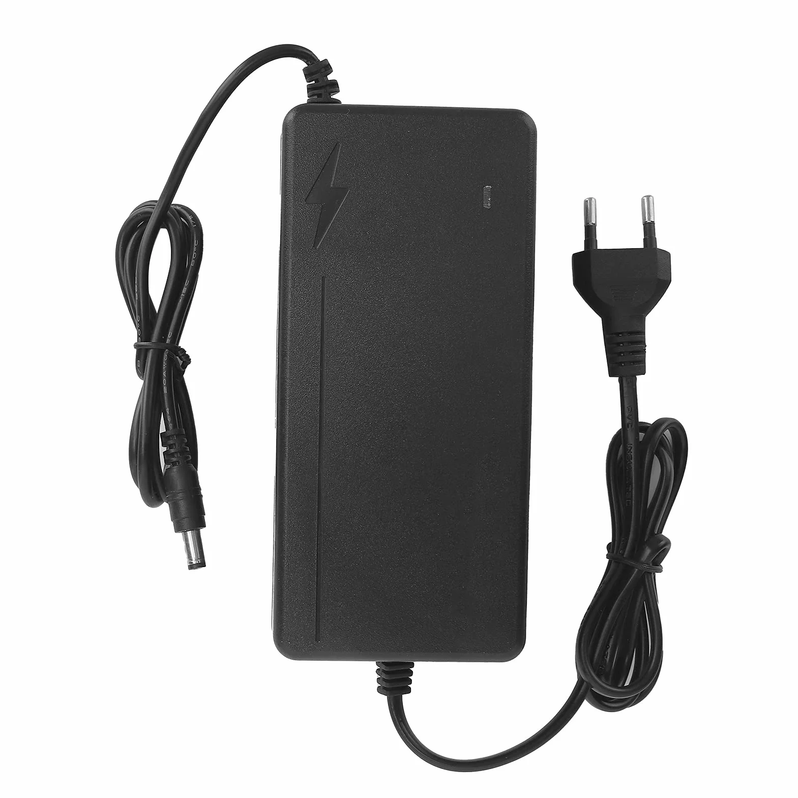 Ładowarka baterii litowej, zasilacz DC 54.6V 2A Wtyczka EU 100-240V do pojazdów elektrycznych do akumulatorów