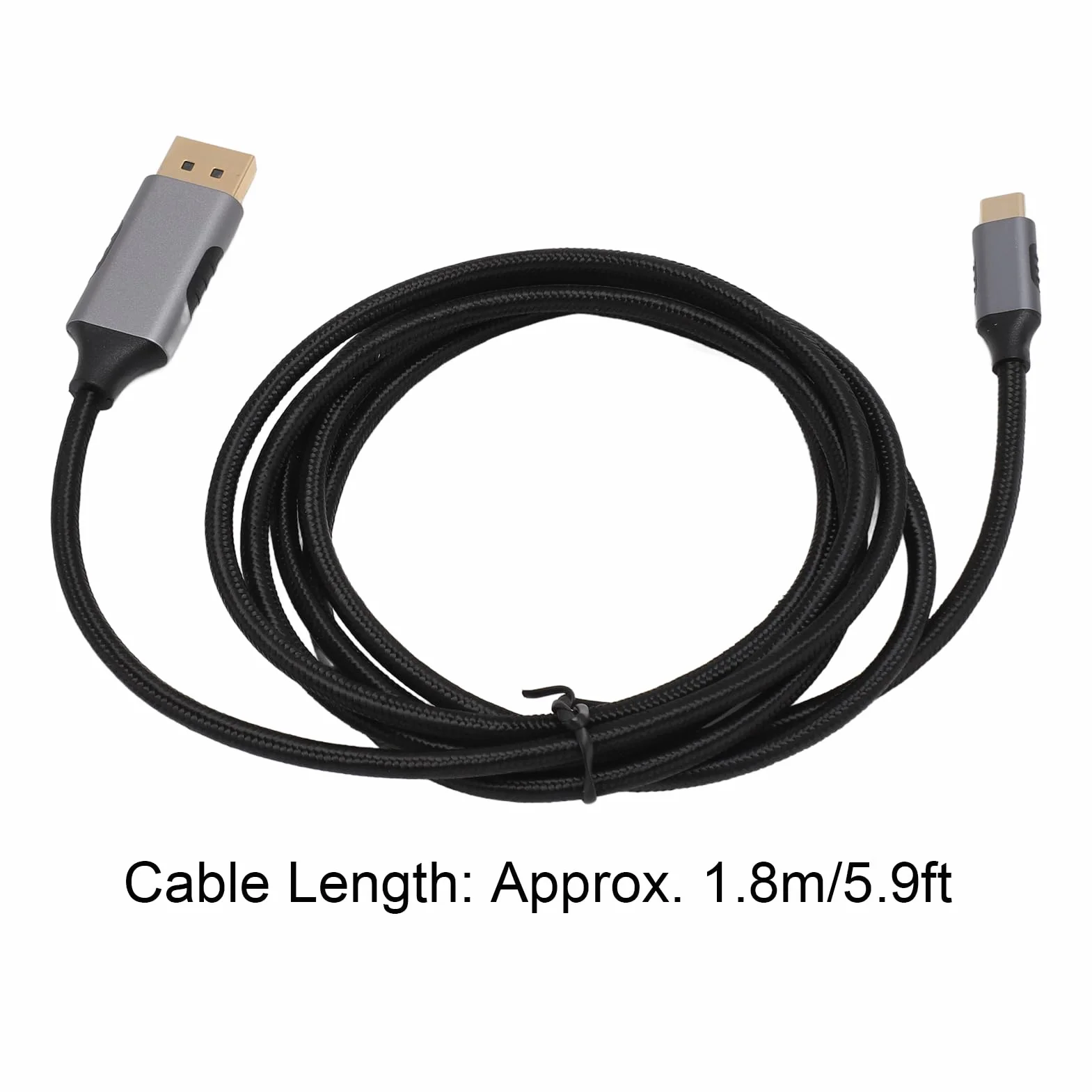 Kabel USB C do DisplayPort 1.4, Kabel 8K 60 Hz Typu C do DP 1.4, z HBR3, DSC, FEC, HDCP 2.2, Kabel USB Typu C do DisplayPort 1.4 do Laptopa Telefon Komórkowy 5,9 Stopy