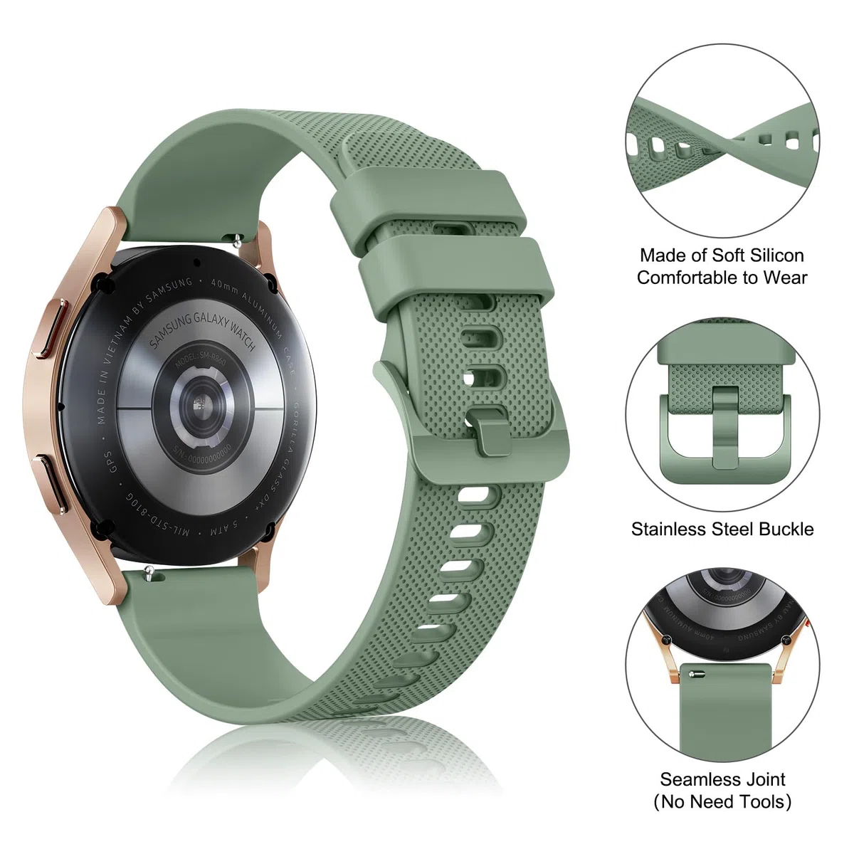 Amzpas 3 sztuki bransoletek do Amazfit GTR 3, 22 mm, silikonowy pasek zapasowy do zegarka Amazfit GTR 4/3Pro/2/2e/Balance/Stratos 2S / Pace / Bip 5 / BIP 6
