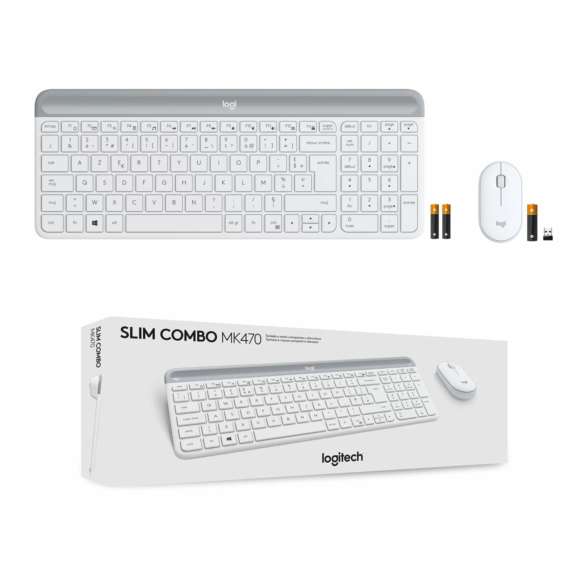 Logitech MK470 Slim Bezprzewodowa klawiatura i mysz Combo FRA AZERTY
