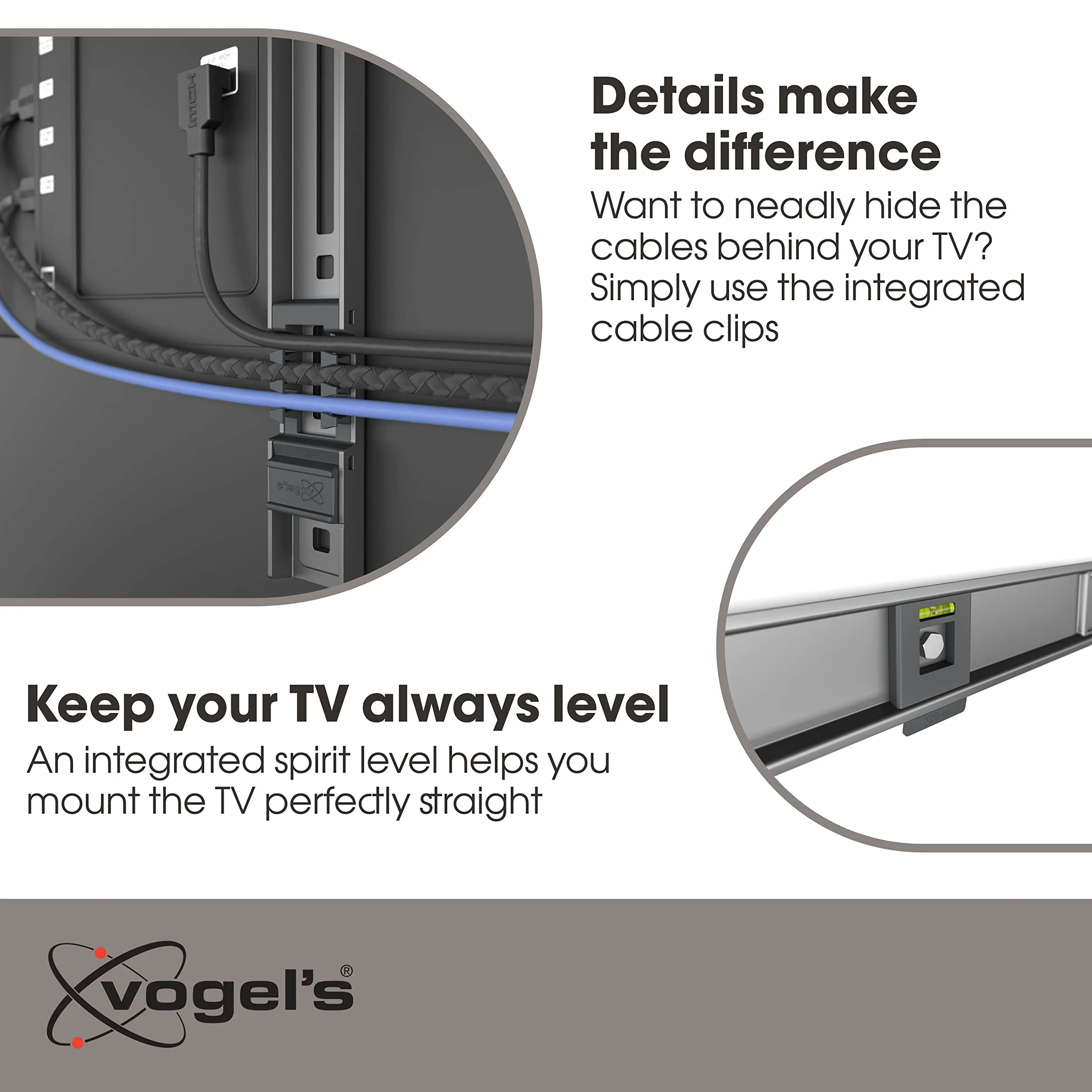 Vogel's ELITE TVM 5405 black Extrem flache TV-Wandhalt.32-77