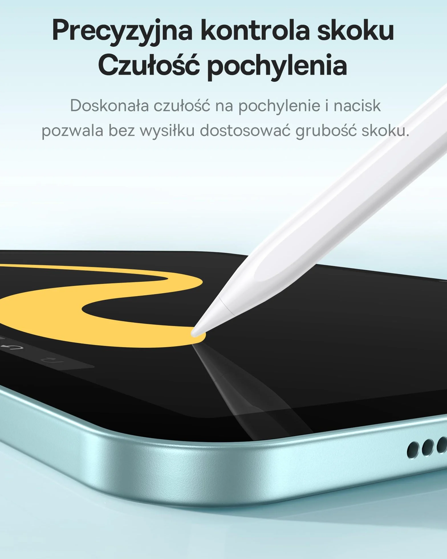 [1:1 Oryginał] Baseus Rysik do iPad 2018-2024, 17 Godziny Autonomii, Odrzucanie Dłoni, Czulność Do Nachylenia, Stylus do iPad 6/7/8/9/10, iPad Pro 11"/12.9"/13", Air 3/4/5/6, Mini 5/6