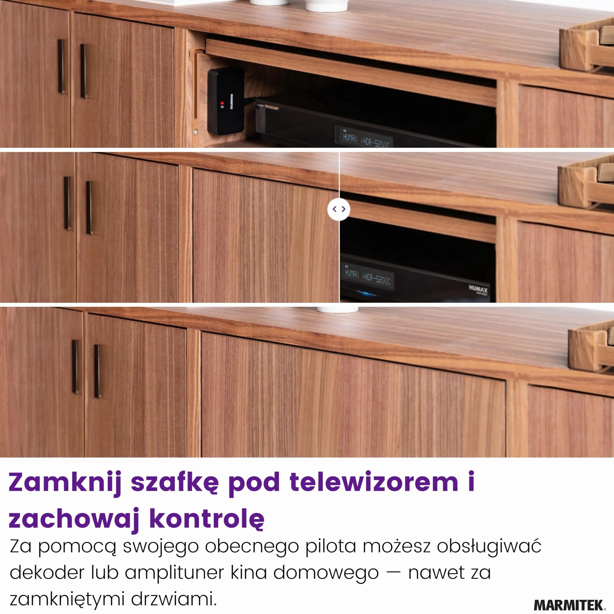 Przedłużacz podczerwieni Marmitek Invisible Control 6 XTRA - sterowanie w szafce - przedłużacz IR z 2 diodami blaster - mały odbiornik IR - do TV dekodera AV