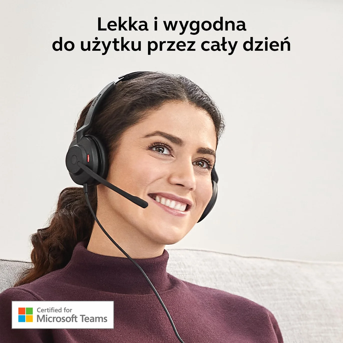 Jabra Evolve2 30 SE przewodowy zestaw słuchawkowy USB-A/USB-C certyfikowany dla Microsoft Teams