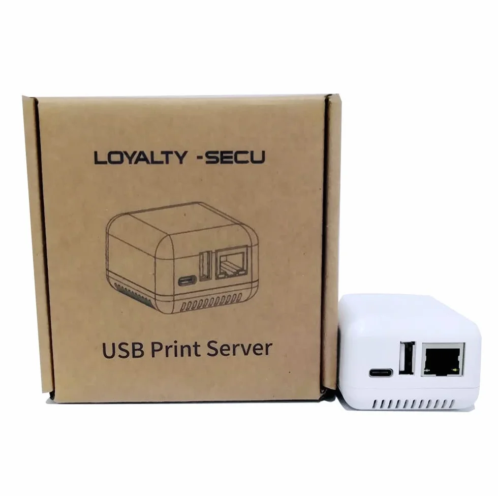 Serwer wydruku sieciowy Mini WIFI do drukarki USB (Biały)