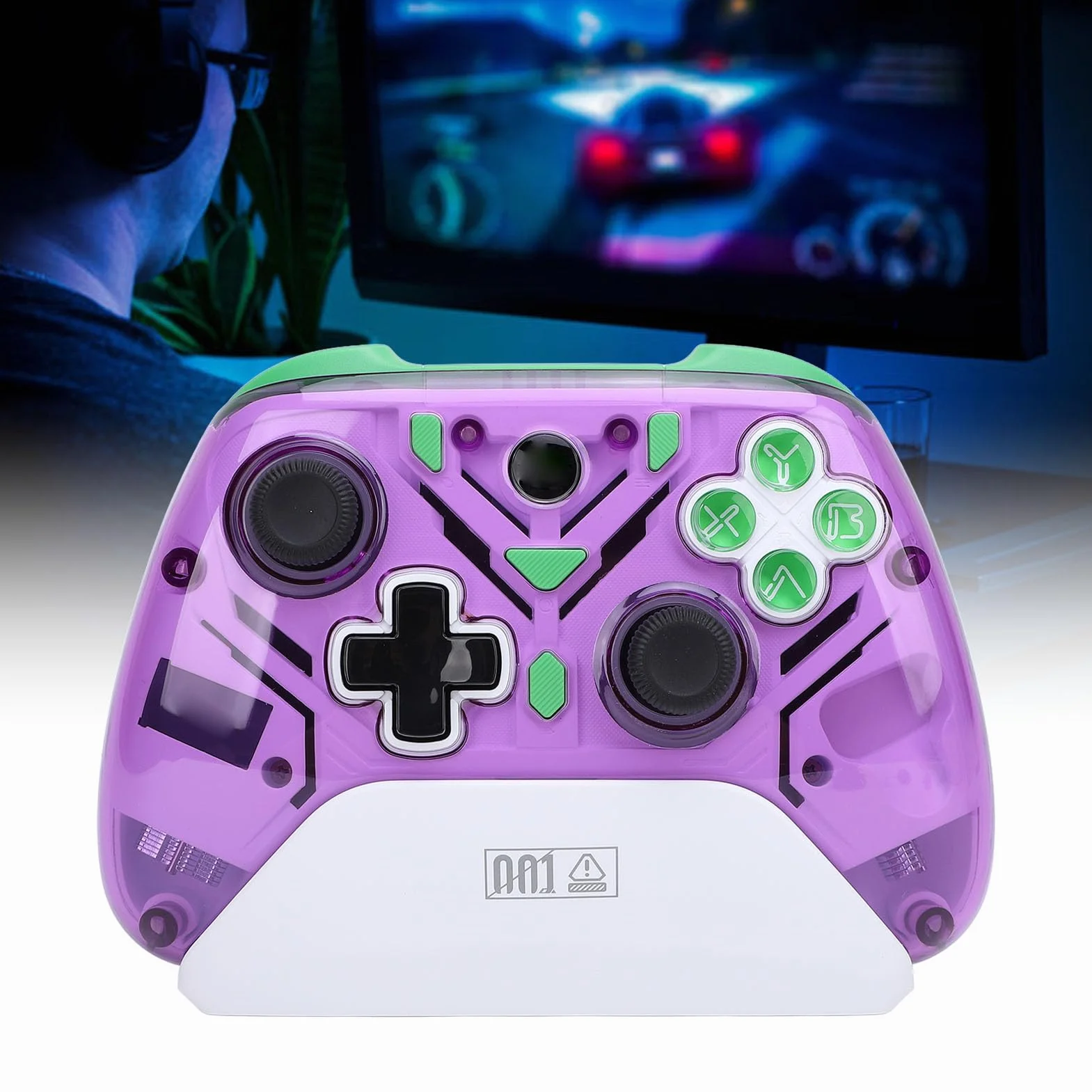 Interaktywny Kontroler Gier z Ekranem, Kontroler Gier z Efektem Halla na PC, IOS, Android, Joystick Gamepada, Czujnik Ruchu, światło RGB, Połączenie Bluetooth i 2.4G