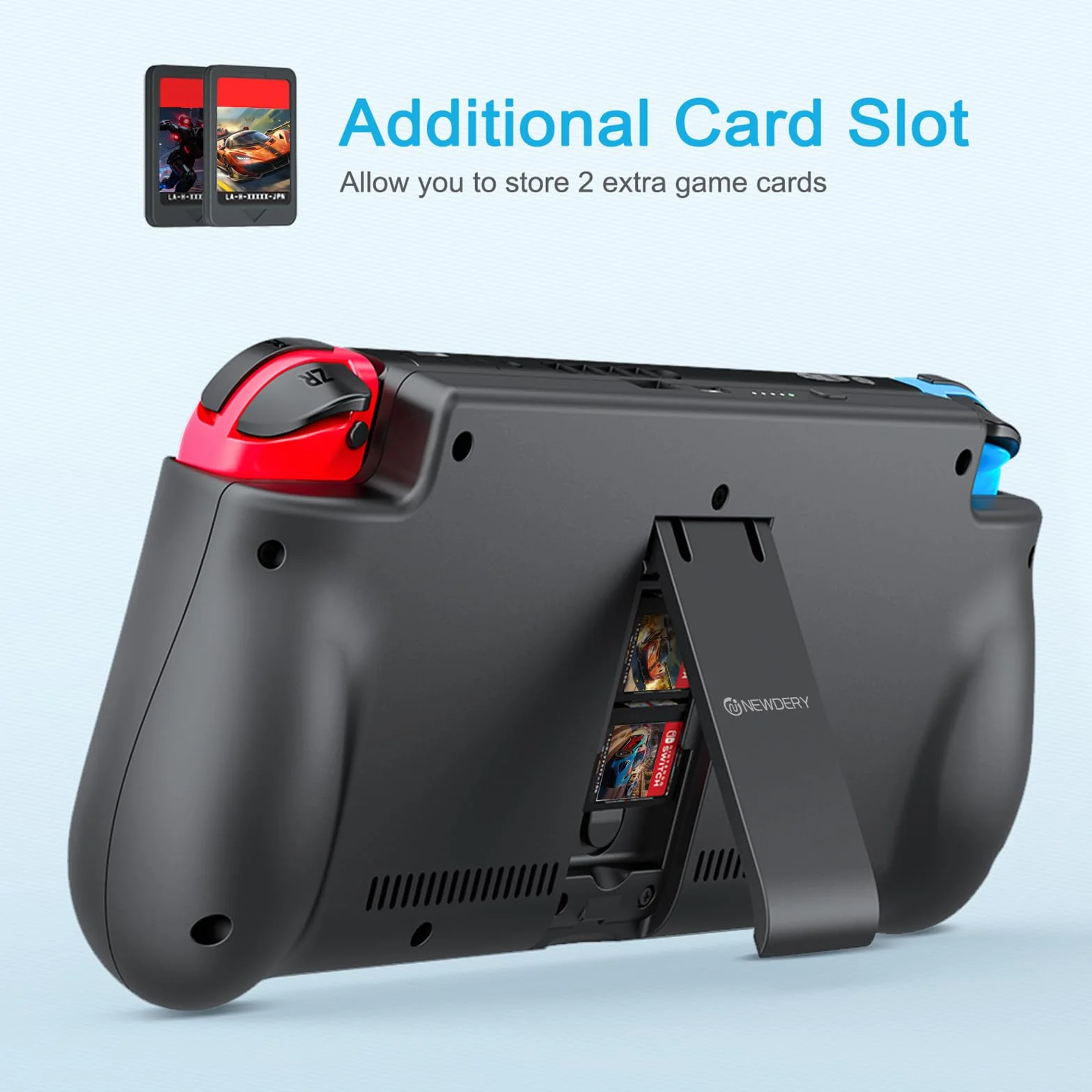 NEWDERY Etui z akumulatorem 10000 mAh do Nintendo Switch, Power Bank Case Cover