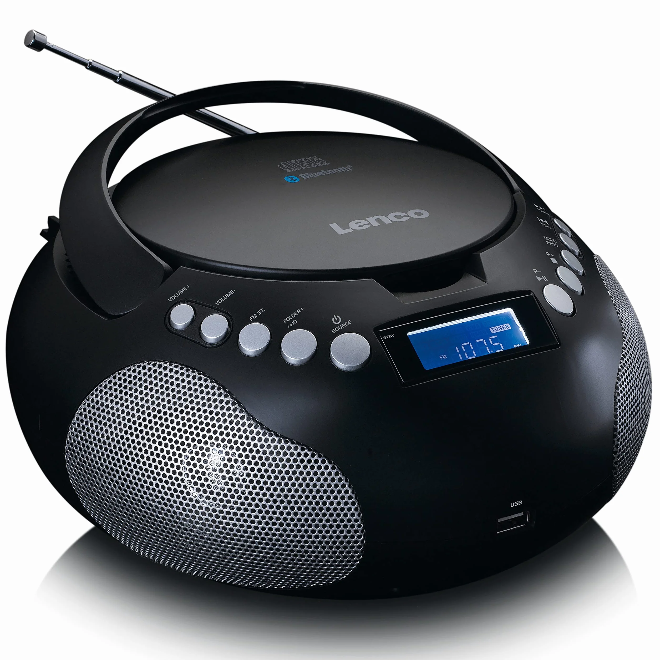 Lenco SCD-331 Przenośne Radio CD Bluetooth USB Czarny