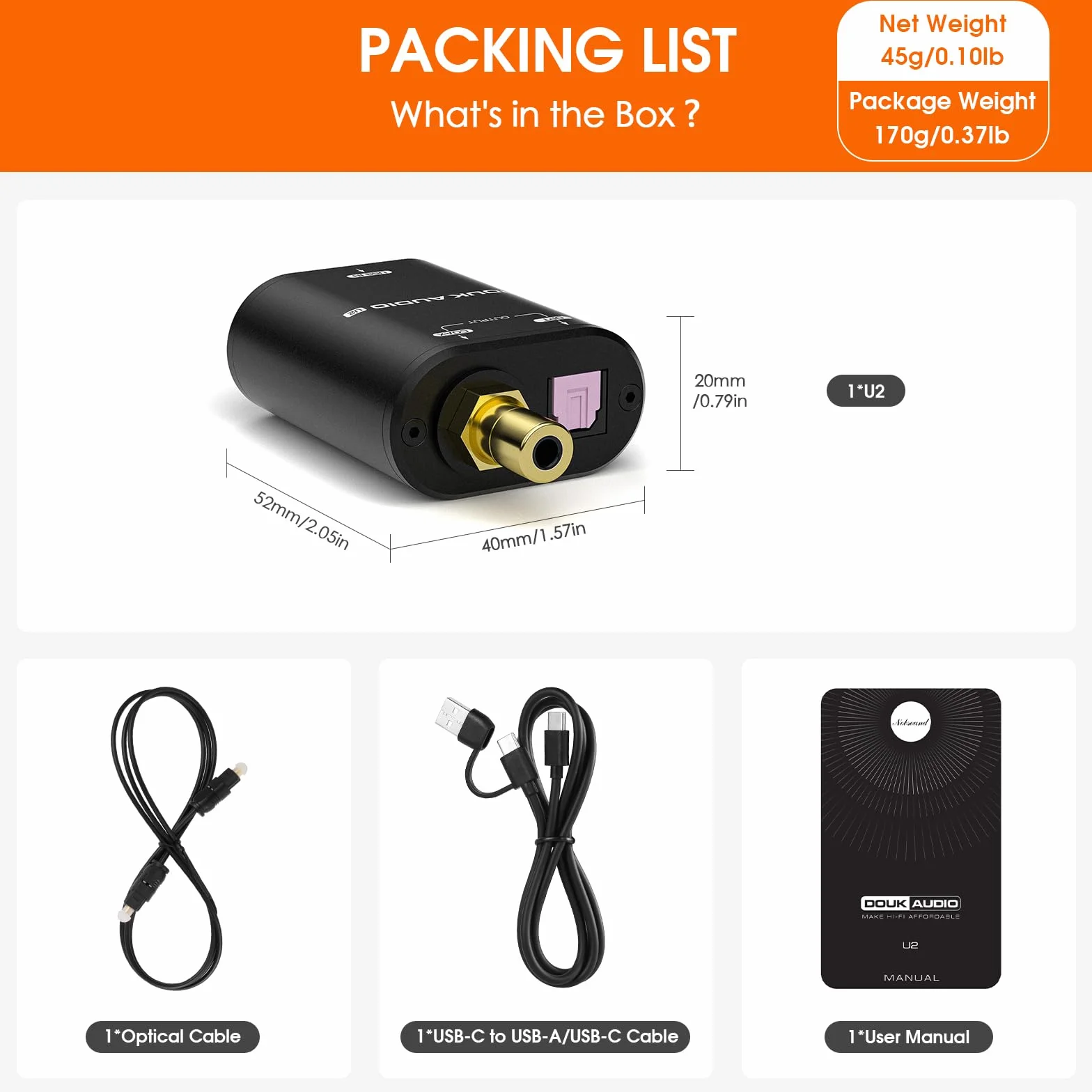 Nobsound Mini USB do SPDIF Konwerter Sygnałowy Interfejs Audio Koastalny / Optyczny PCM / Dolby AC3 / DTS 24bit / 192kHz PNP Podłącz i Używaj