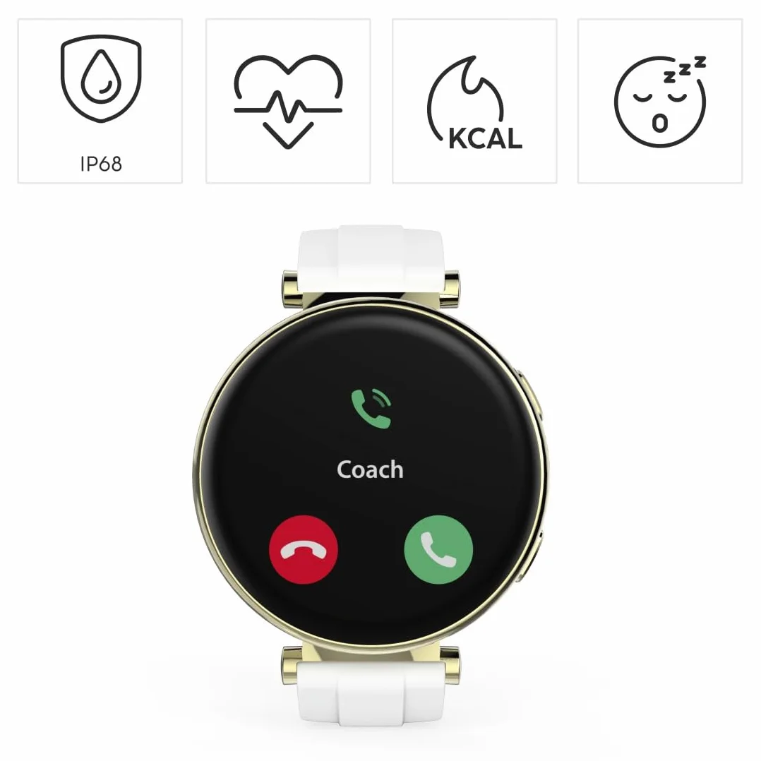 Hama Smartwatch 7000 1,32" AMOLED wodoodporny IP68 3 ATM złoty