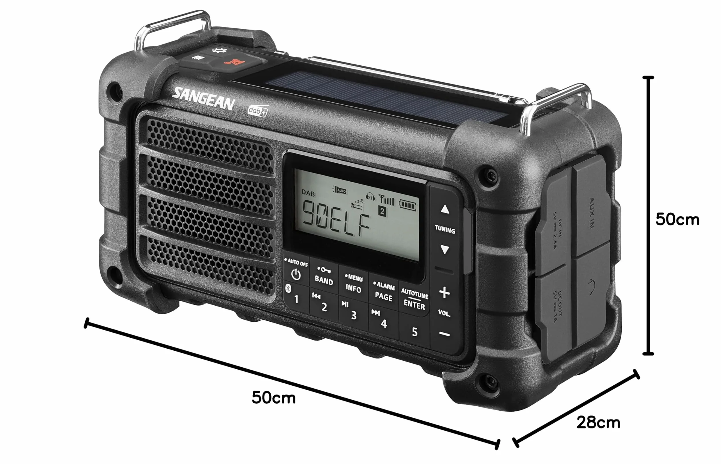 Sangean MMR-99 Radio awaryjne, korba, Solar Czarny z Dab+Med Dab+