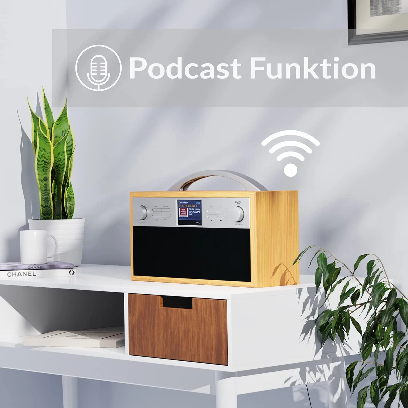 XORO DAB 250IR przenośne radio internetowe DAB+ FM Wi-Fi Bluetooth Spotify Connect 2,4"