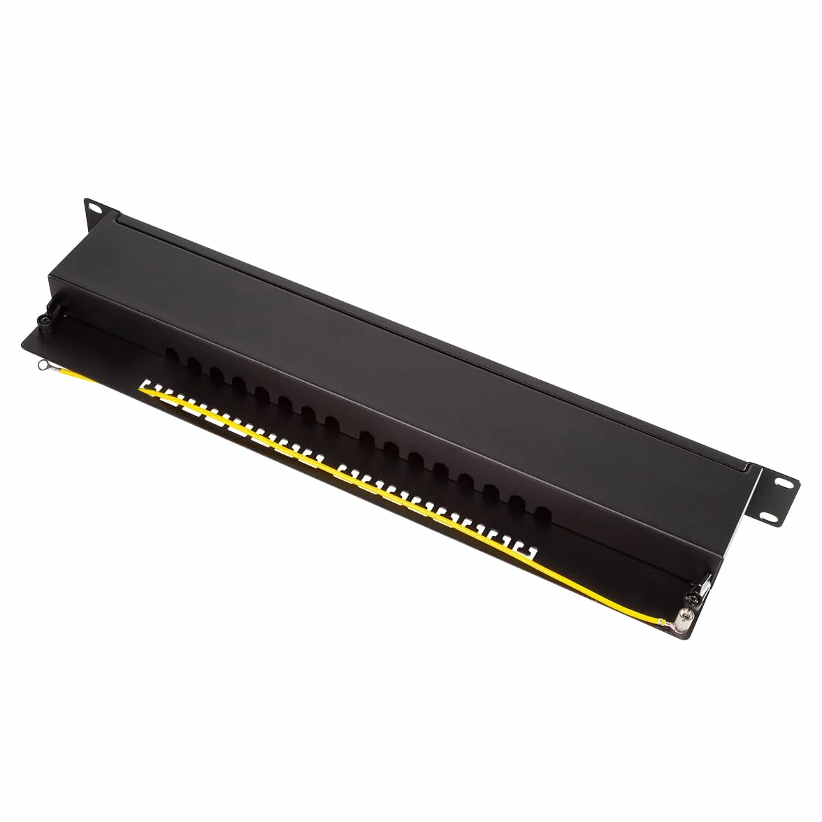 LogiLink Professional NP0076 panel krosowo-rozdzielający Cat 6A z 16 portami, PoE i PoE+, (1 jednostka wysokości), czarny