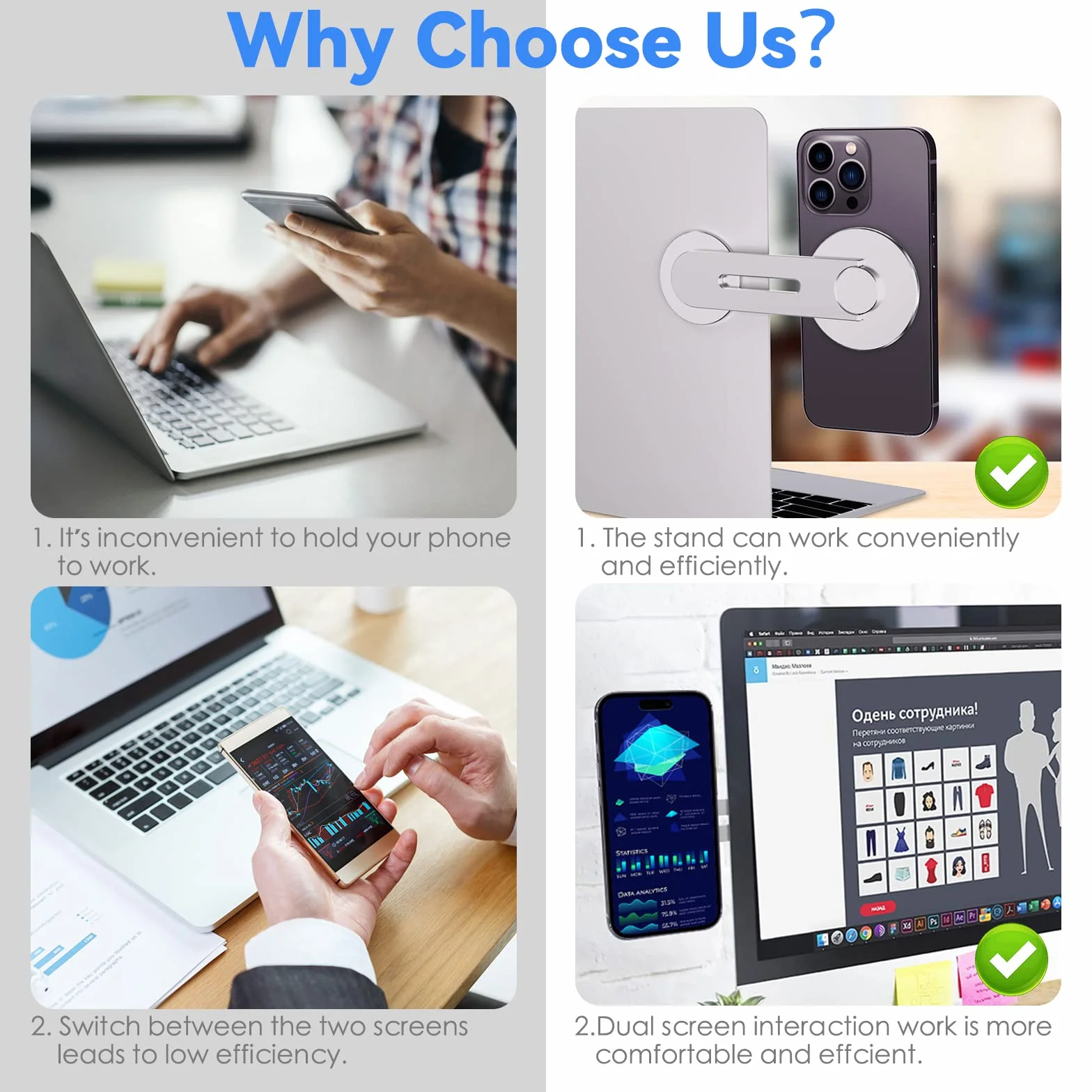 CloudValley Magnetyczny uchwyt na telefon komórkowy, regulowany uchwyt na kamerę, kompatybilny z MagSafe iOS 16/MacOS Ventura, wąski uchwyt przedłużający do laptopa