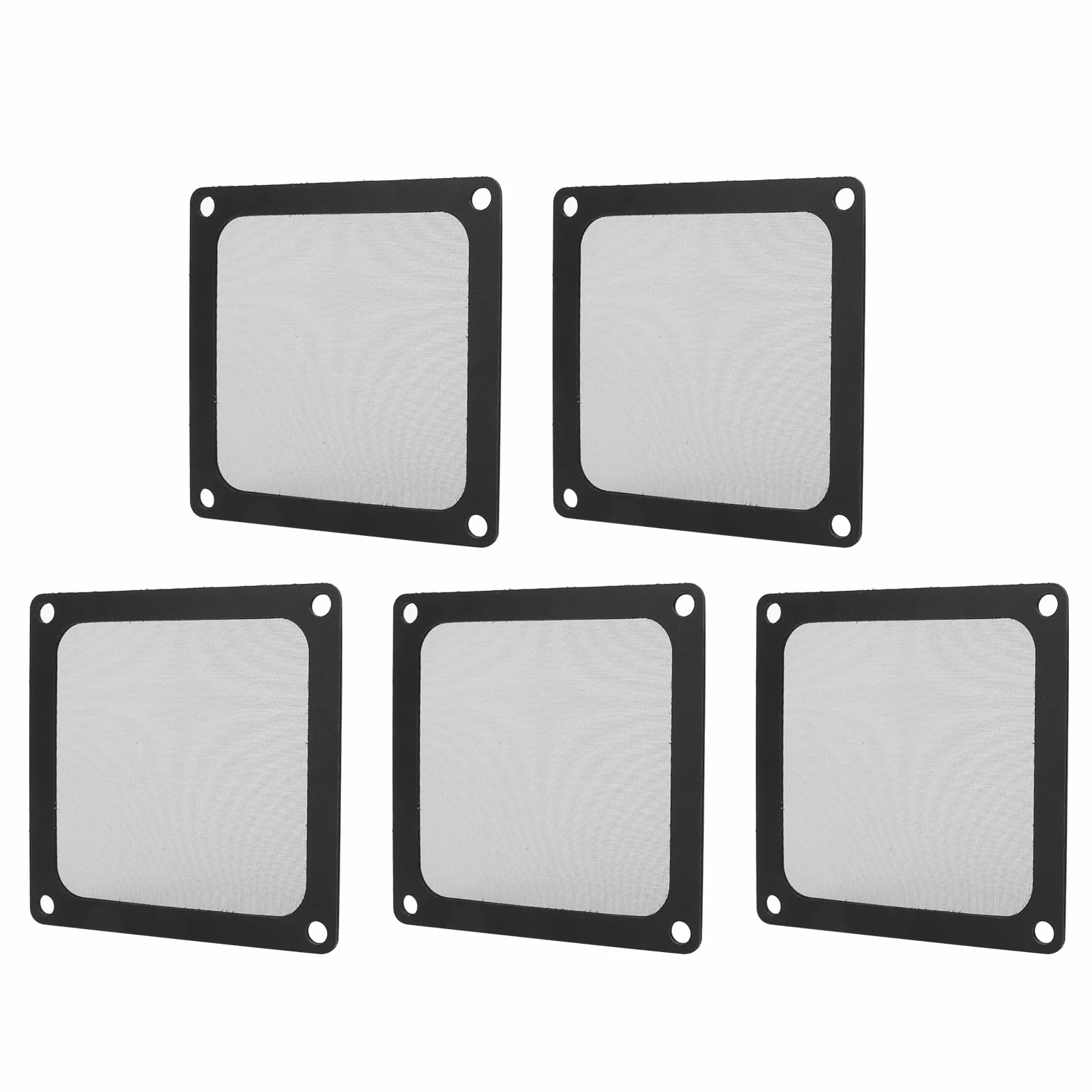 5 Sztuk 80mm X 80mm Wentylator do Obudowy Komputera Filtr Przeciwpyłowy PC Osłona Siatkowa Filtra Grille z ramką magnetyczną, Kolor Czarny