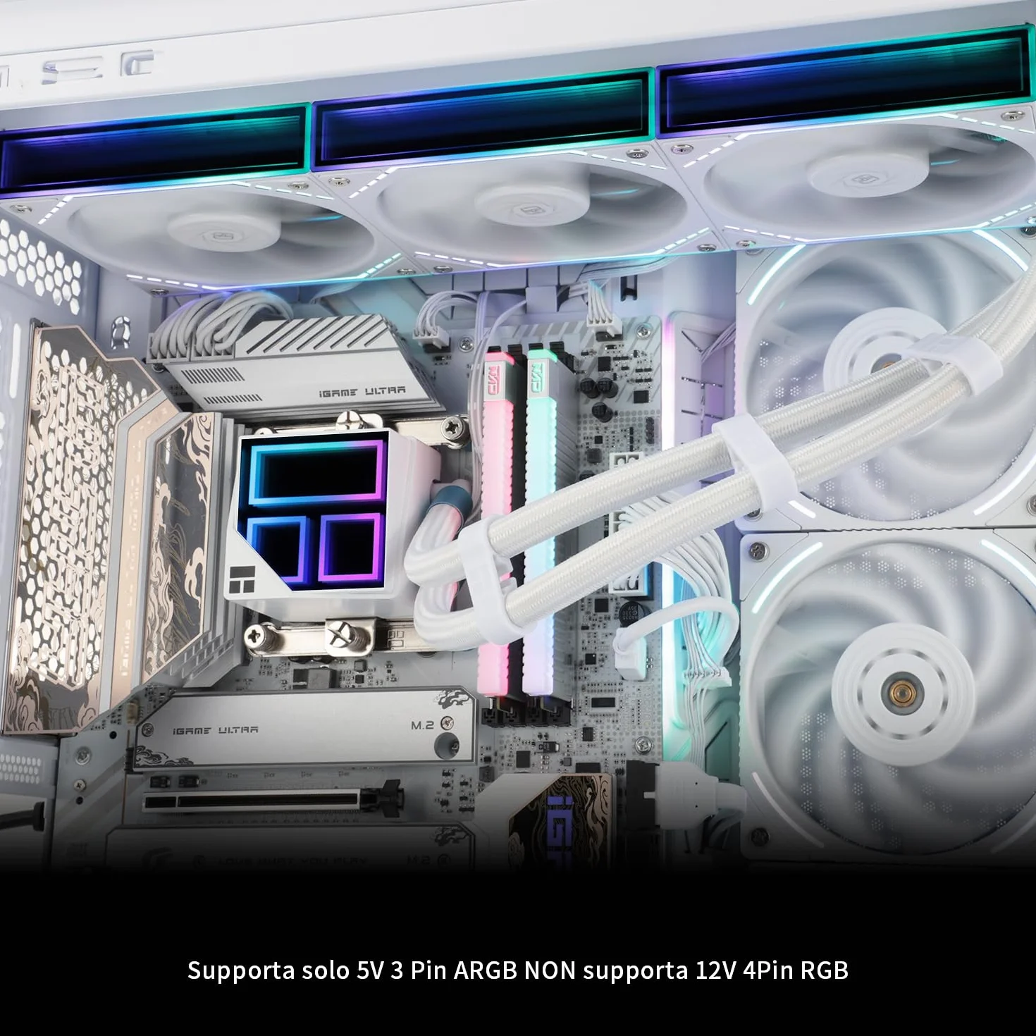 TR Frozen Infinity 360 WHITE, trójkanałowy wentylator PWM z 2000 obr./min, chłodzenie CPU Desktop Aio, do AM4 / AM5 i Intel LGA1150 1151/1200/2011/1700/1851, chłodzenie EA