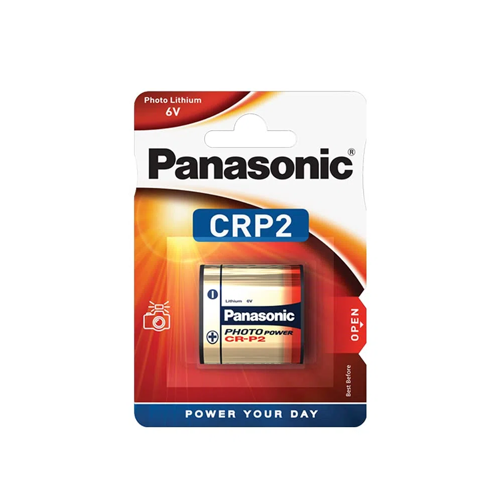 Cylindryczna bateria litowa Panasonic CRP2 o długiej żywotności idealna do sprzętu fotograficznego i wideo, 6 V, 1 sztuka