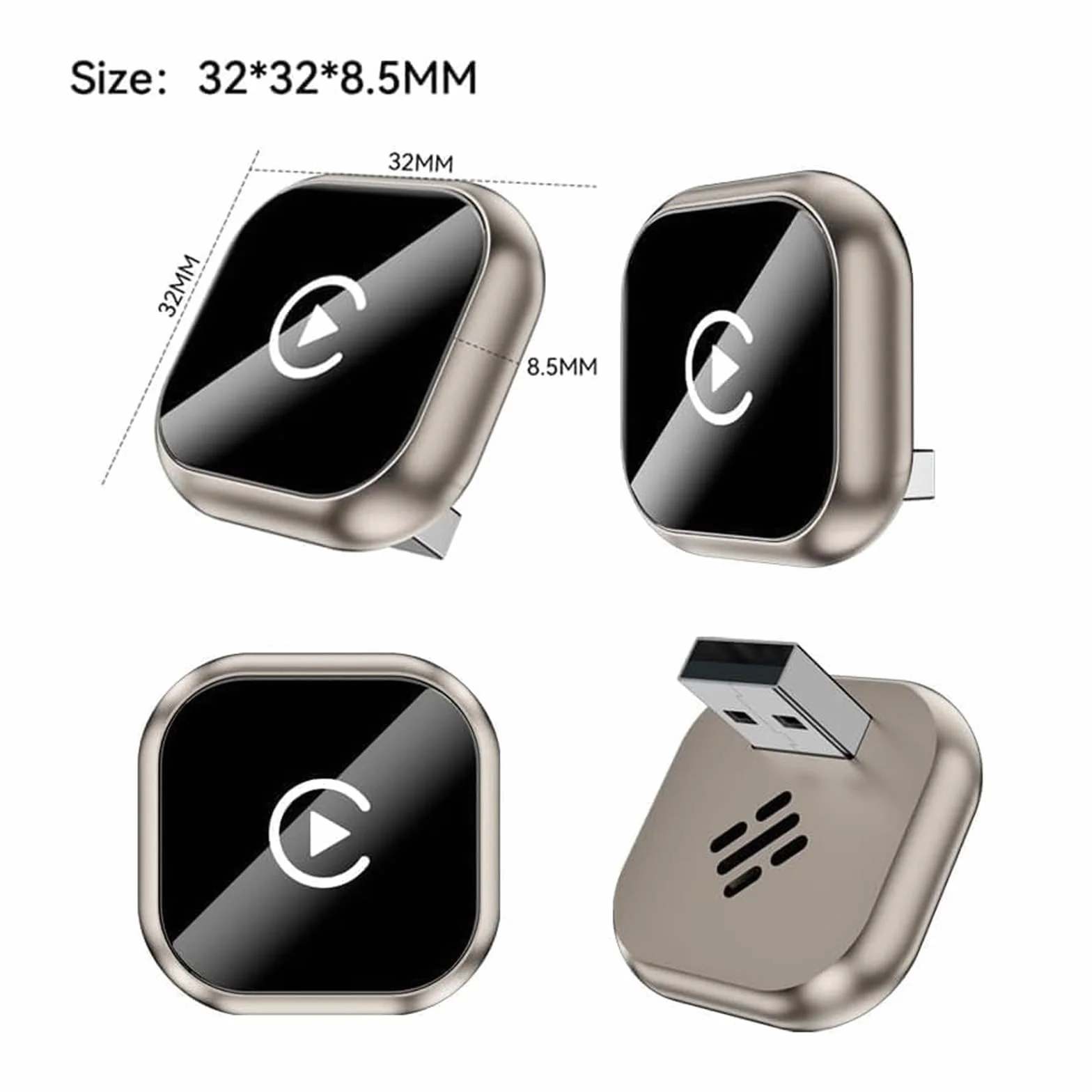 Adaptador CarPlay dla SsangYong KGM Torres, USB Conexión Rápida y Stabilny Bluetooth Bezprzewodowe WiFi Plug Play Akcesoria samochodowe, A/Czarny