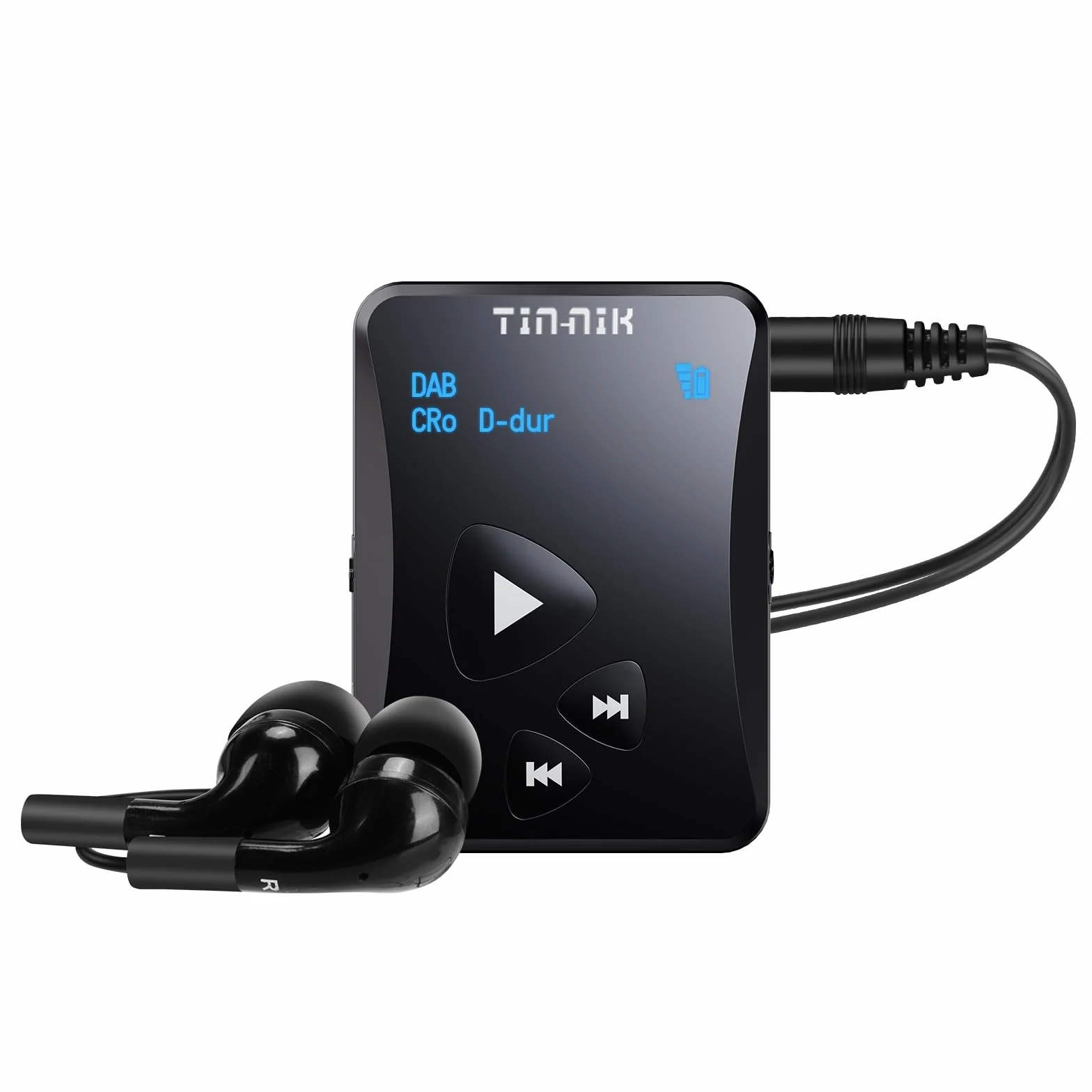 Tin-Nik DAB-398S Przenośne Radio DAB/DAB+ RDS FM Cyfrowe Mini-Radio z Akumulatorem i OLED