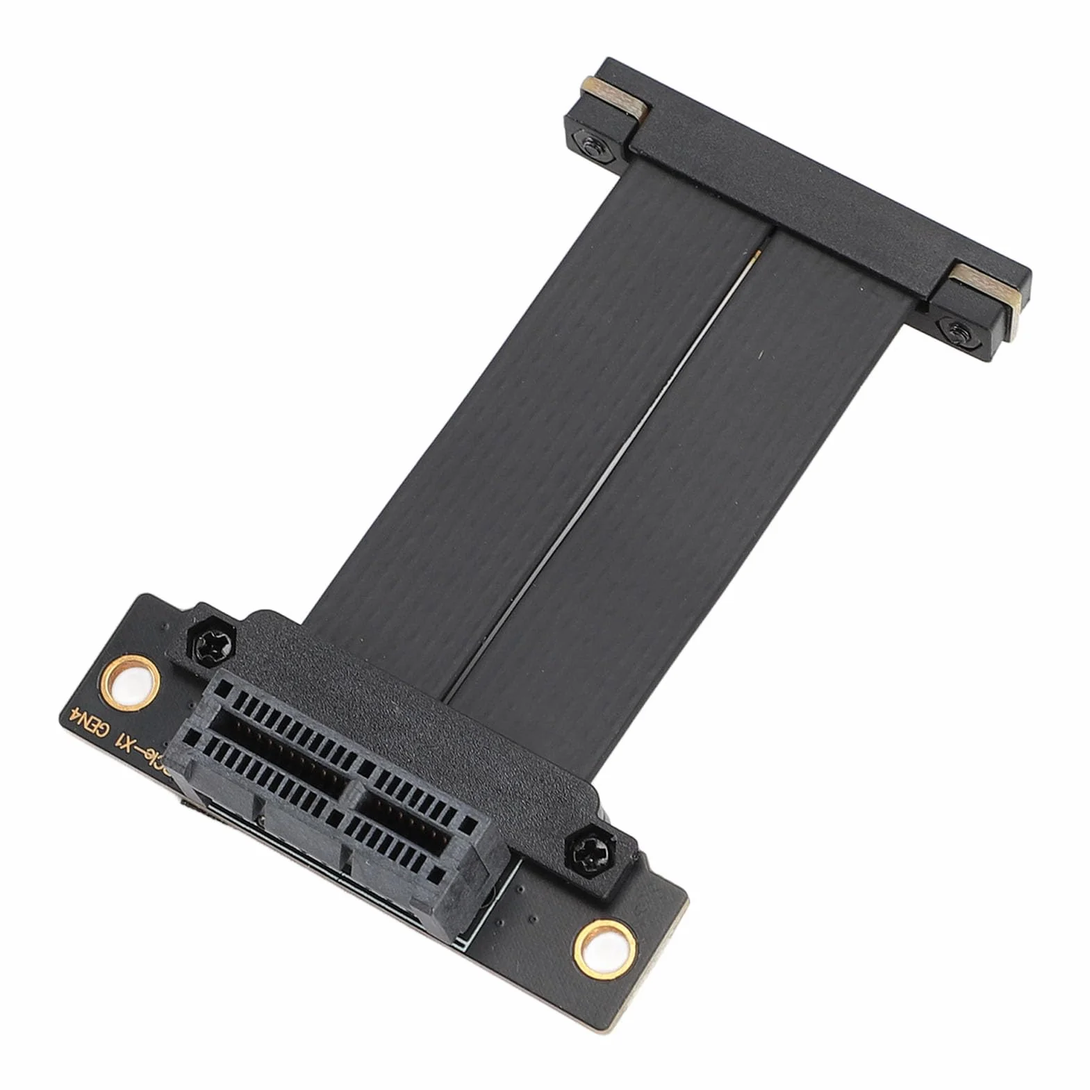 PCIe 4.0 X1 Przedłużacz Riser Kabel Dual 90 stopni kąt prosty GPU Riser kabel do M.2, WiFi, Firewire, USB, Sound Cards (5 cm)