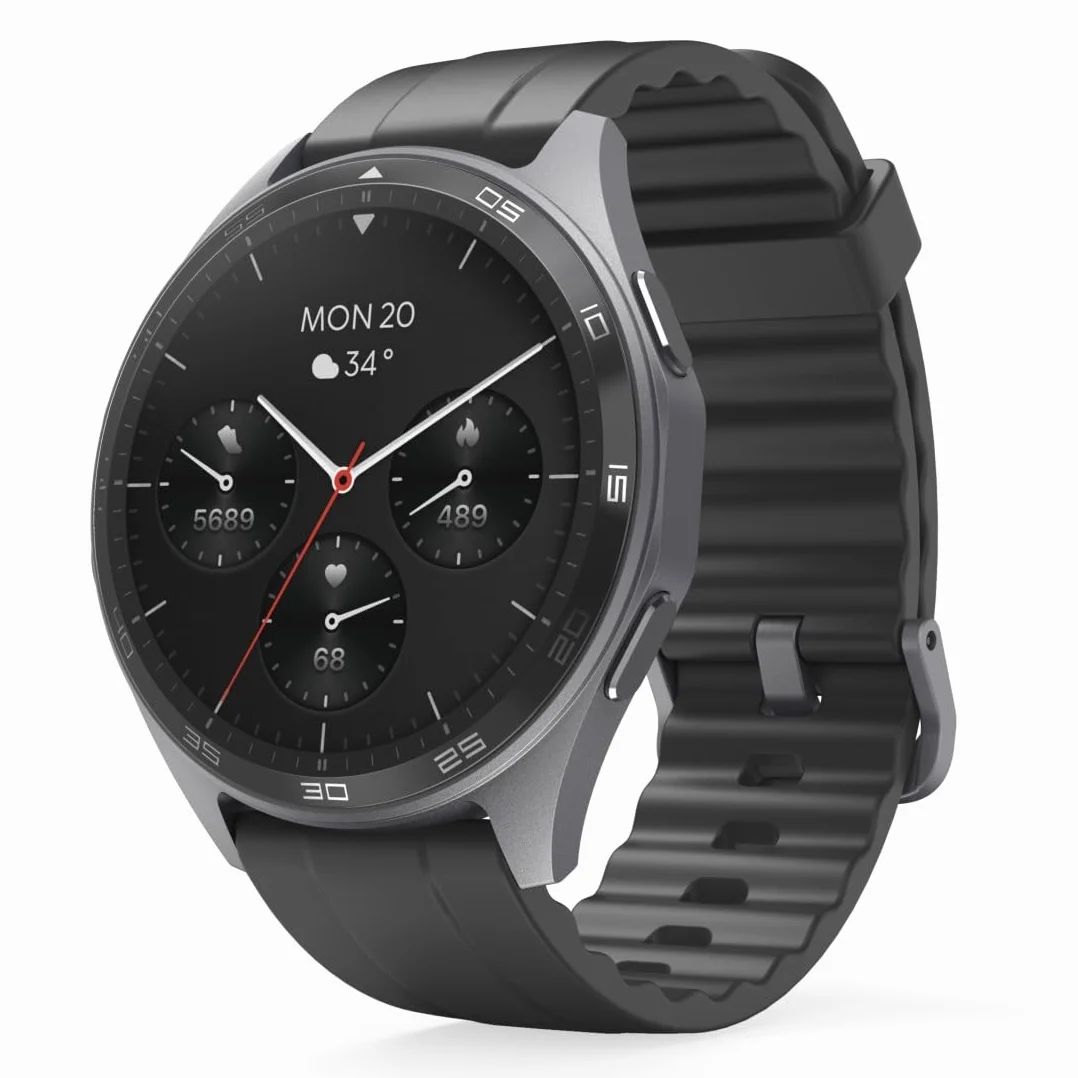 Hama Smartwatch 7010 1,43" AMOLED GPS IP68 3 ATM tętno SpO2 czarny