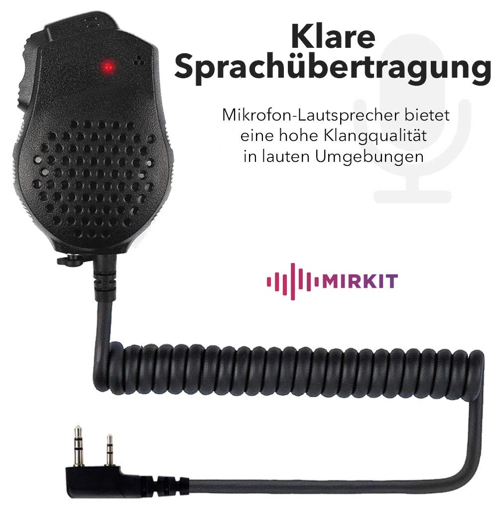 Mirkit Głośnik mikrofon Dual PTT do UV-82