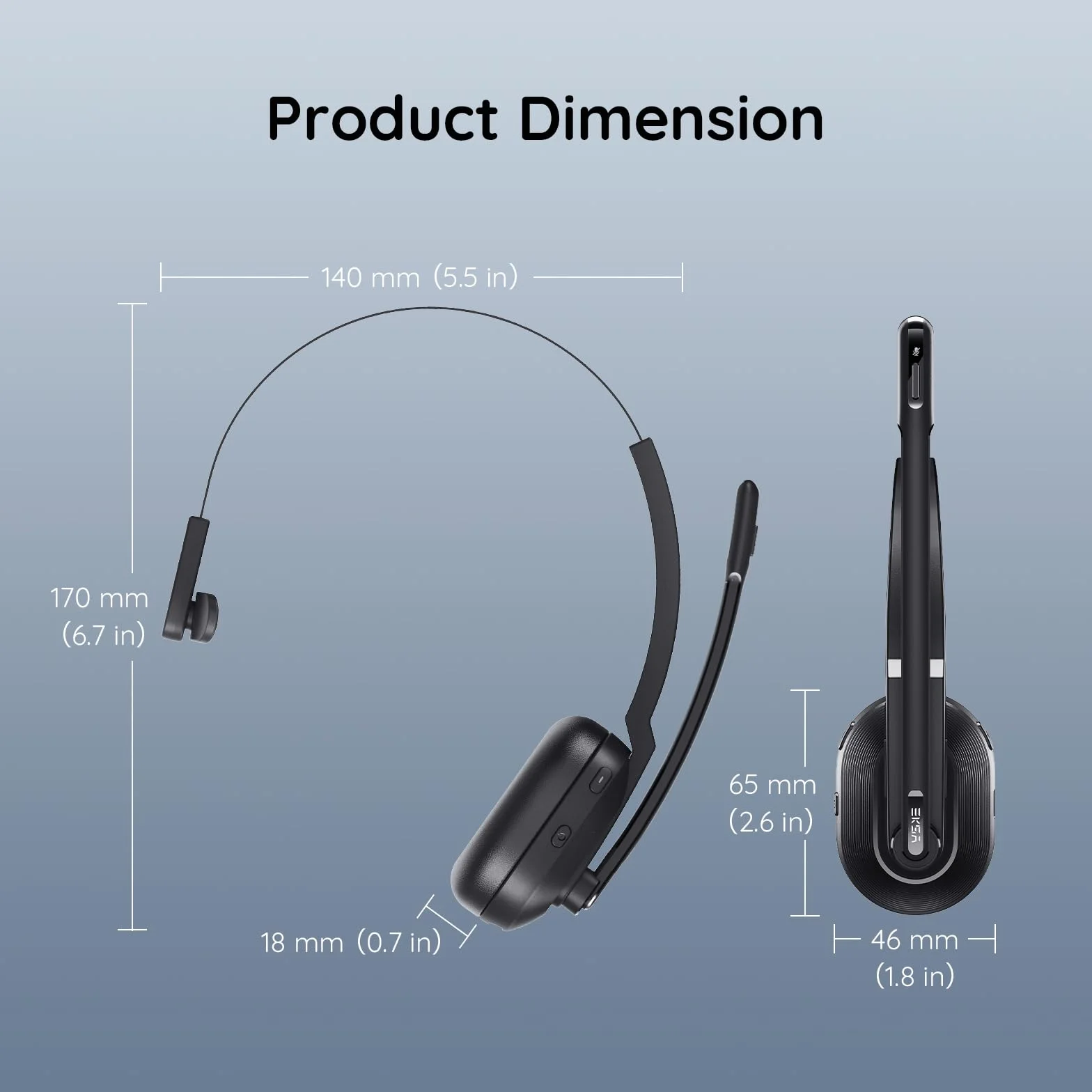 EKSA H1 Plus zestaw słuchawkowy Bluetooth
