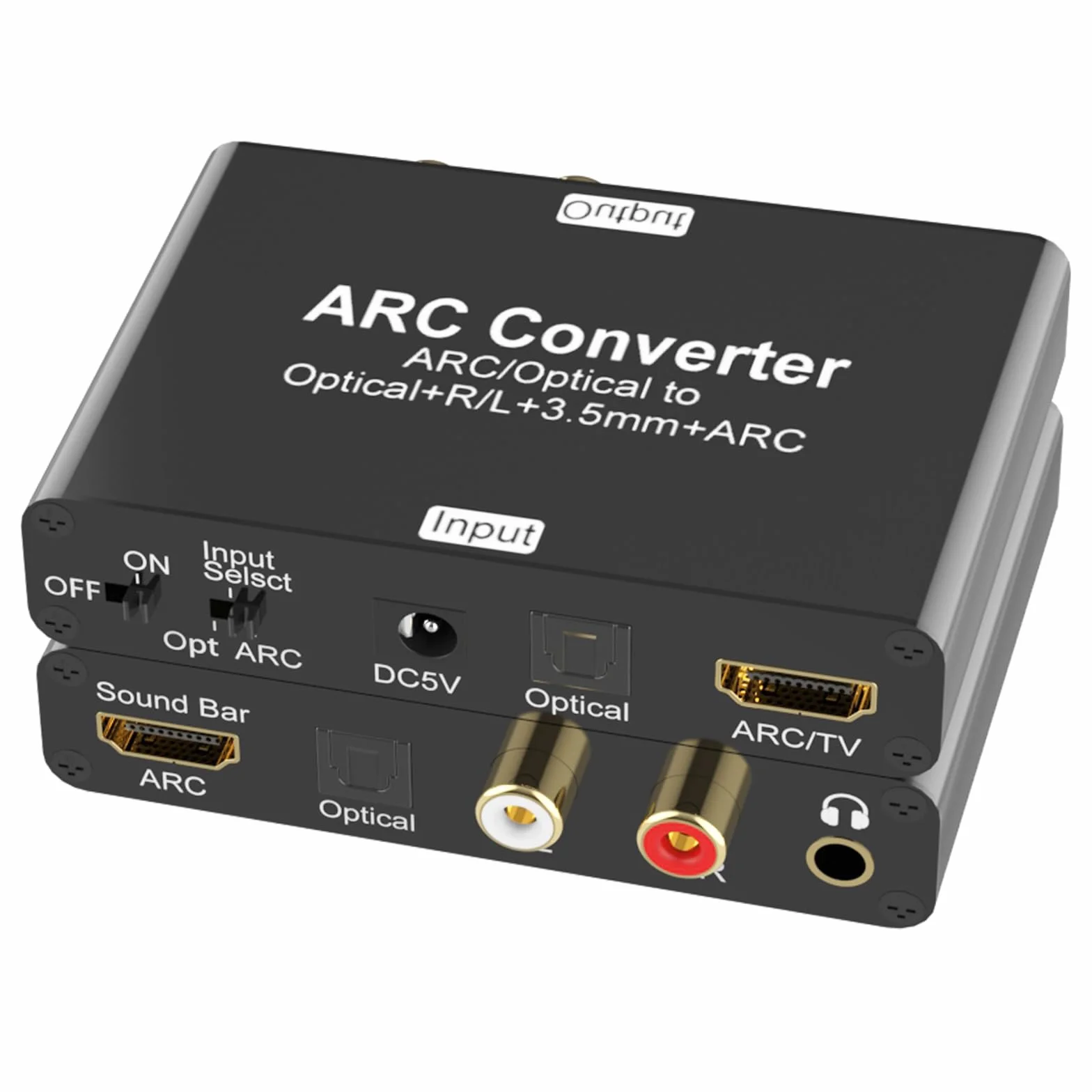 HDMI ARC Audio Extractor 192kHz przetwornica audio DAC, Tendach ARC/optyczny Toslink SPDIF do SPDIF RCA L/R 3,5 mm Aux Stereo Audio Adapter audio, HDMI ARC Audio TV Adapter i cyfrowy na analogowy