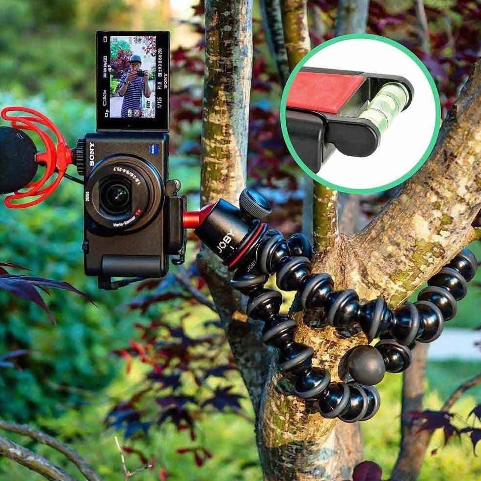 JOBY GorillaPod JB91507 kompaktowy stojak 3K i głowica kulowa do kompaktowych aparatów, statyw podróżny do aparatów, urządzenia do 3 kg, JB91507, wyprodukowano we Włoszech, czarny/węgiel drzewny