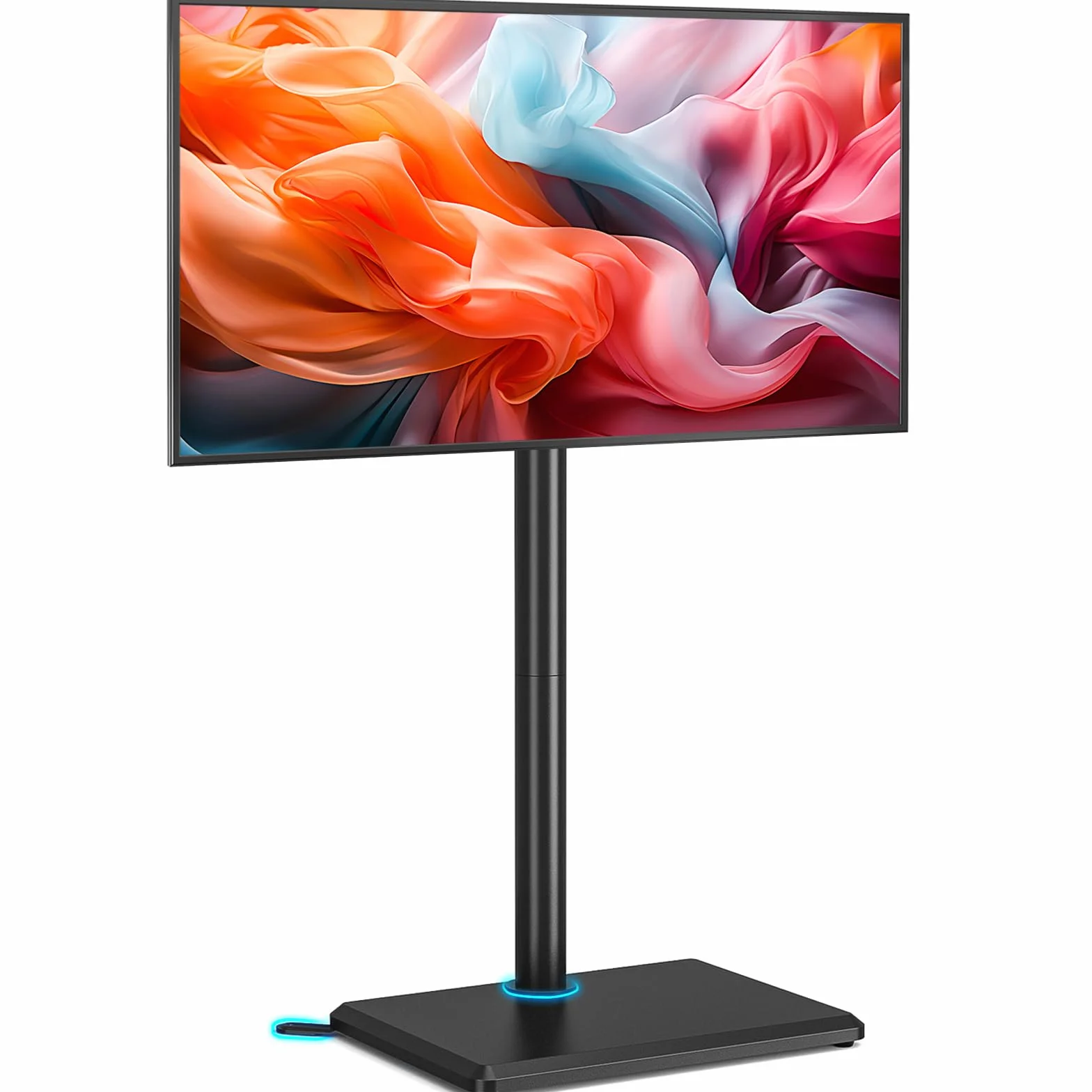 Stojak podłogowy pod telewizor od 32 do 60 cali, wysoki z nóżkami, wąski narożny, regulowana wysokość, obrotowy, maks. VESA 400 x 400