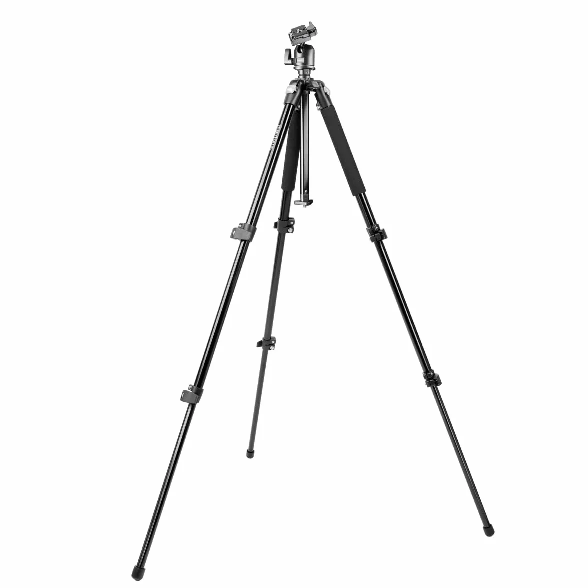 Mantona Statyw Pro Makro II (z głowicą kulową, zdejmowaną kolumną środkową i adapterem do uziemienia do makrofotografii, nośność 5 kg)