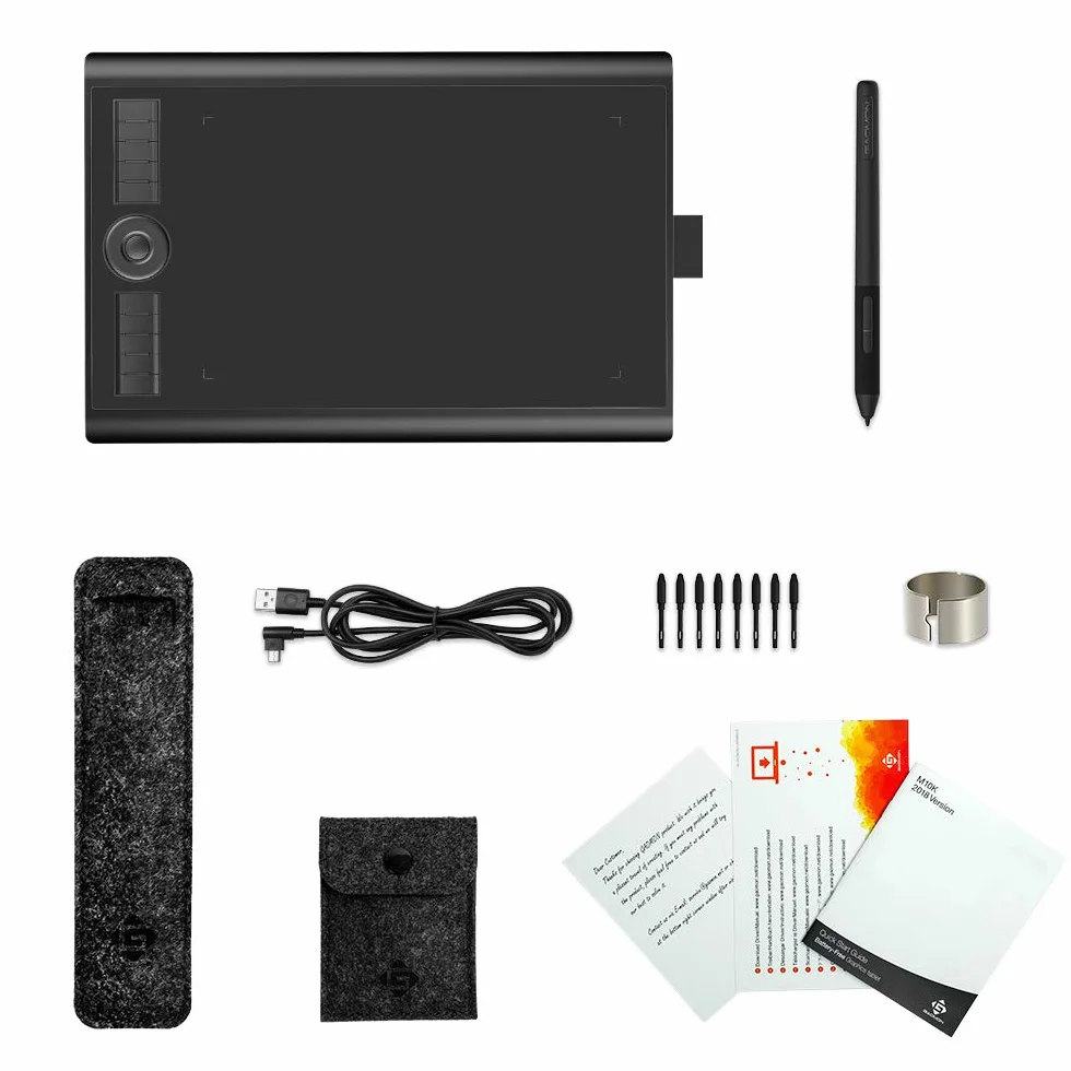 GAOMON M10K Pro Tablet graficzny 10 x 6,25'' 8192 poziomów ciśnienia rysik pasywny OTG