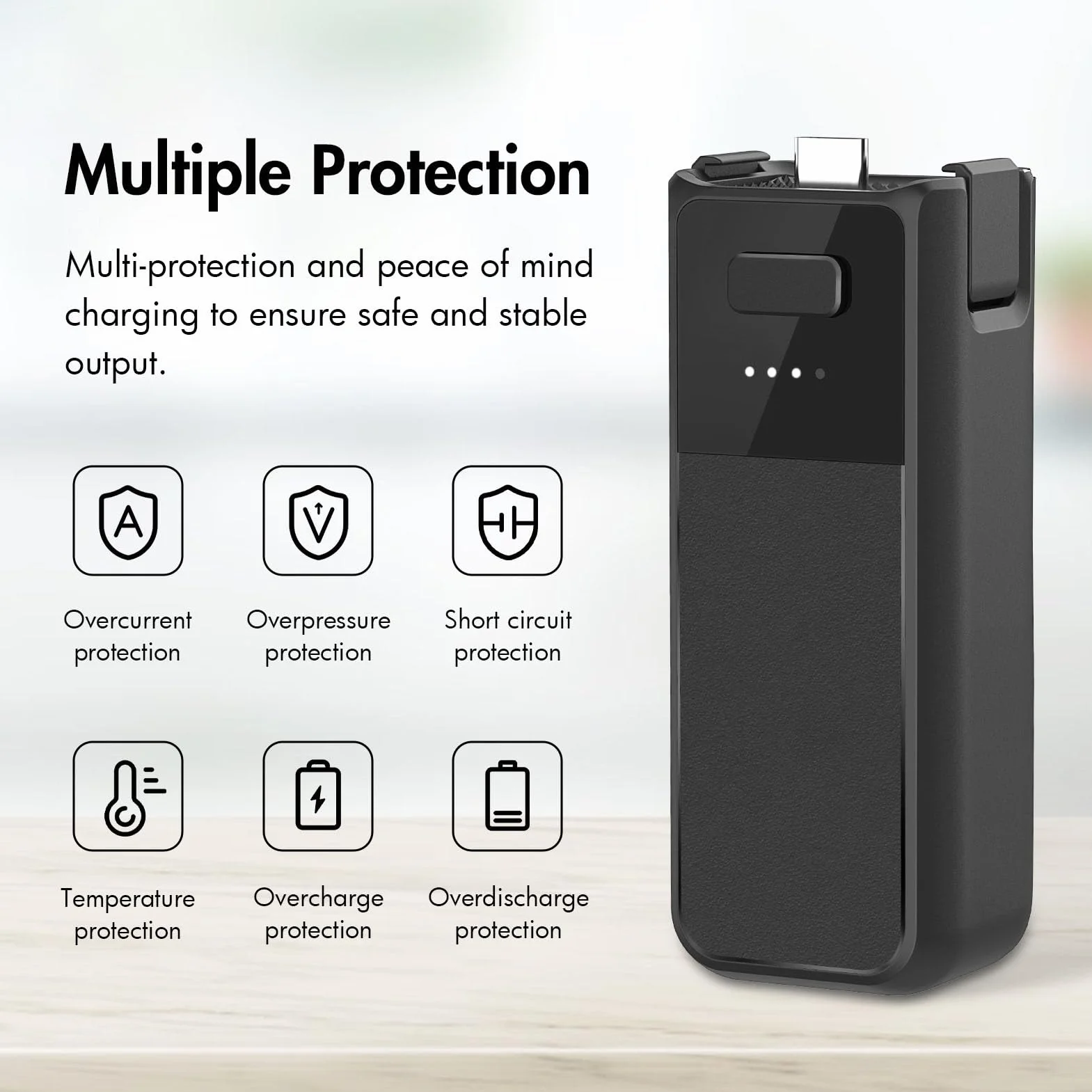 Kompatybilny z Uchwytem Akumulatorowym Pocket 3, Przenośnym Uchwytem Akumulatorowym 2800 MAh do Akcesoriów Pocket 3 Creator Combo, Zarezerwowany Gwint 1/4, Inteligentny