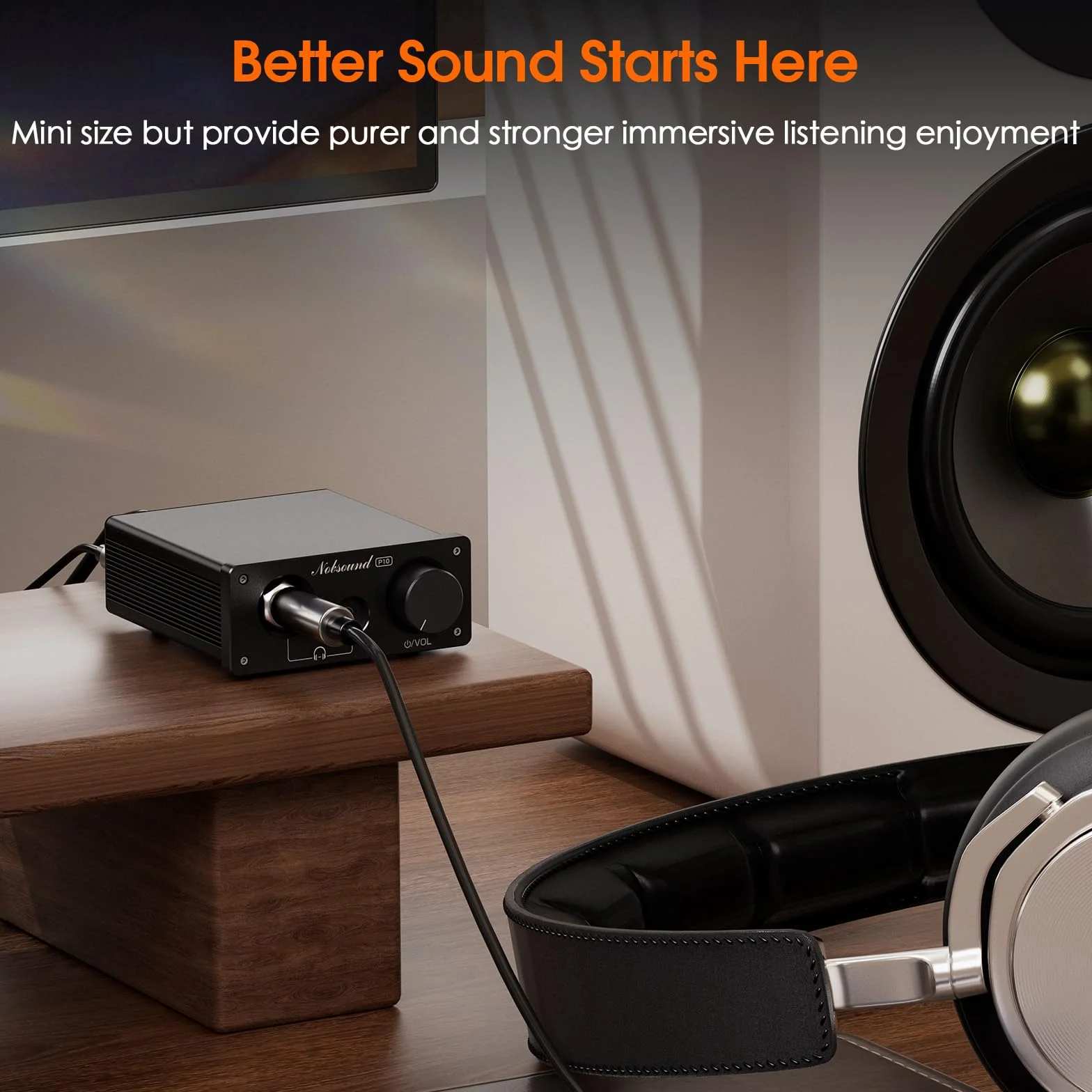 Nobsound P10 Mini wzmacniacz słuchawek HiFi Audio Stereo 24-600Ω