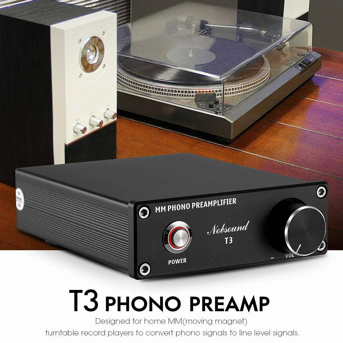 Nobsound Mini Hi-Fi MM przedwzmacniacz gramofonowy RIAA, przedwzmacniacz płyt gramofonowych, wzmacniacz gramofonowy