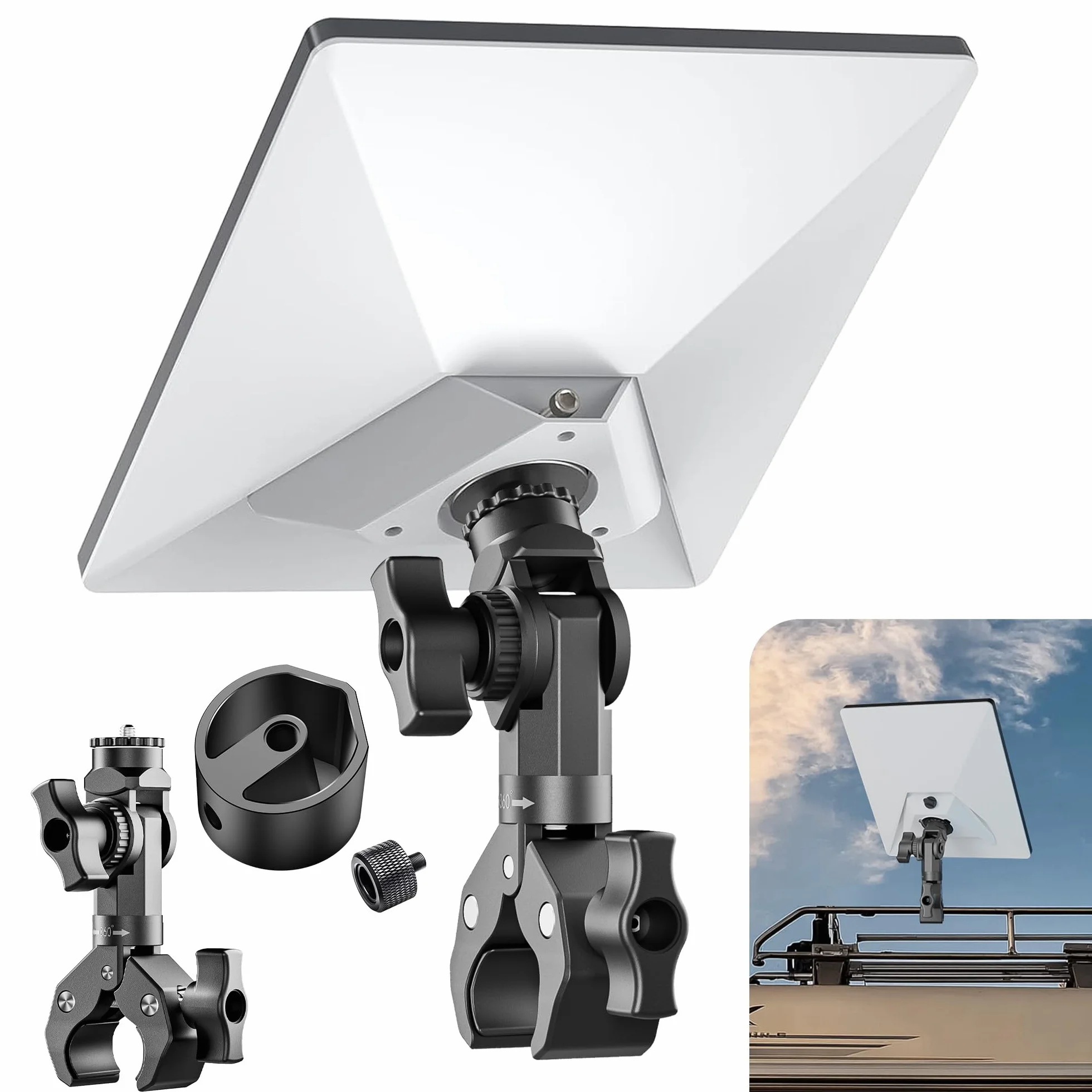 Starlink Mini uchwyt montażowy dachowy aluminium anodowany 8 zacisków 30 cm