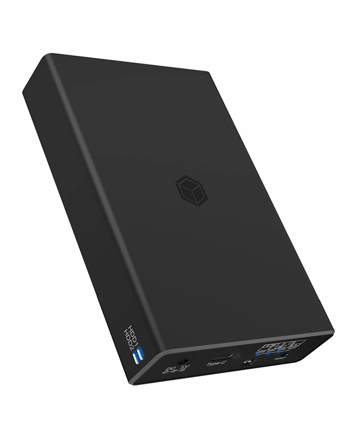 ICY Box Obudowa RAID do 2X 2,5 cala SSD i HDD, USB-C & USB-A, USB 3.1 Gen2 (10 Gbit/s), aluminium, czarna, IB-RD2253-C31