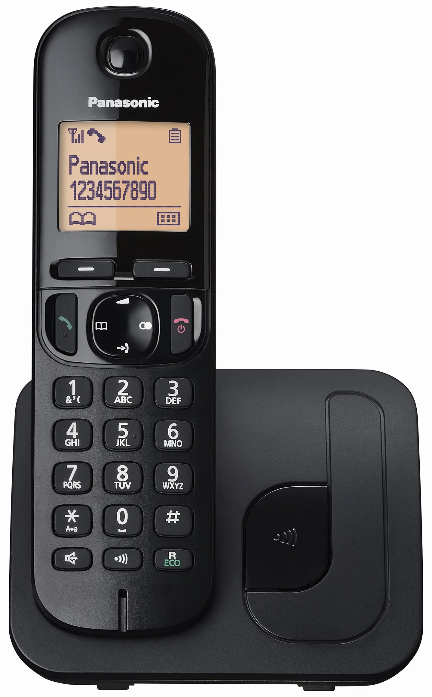 Panasonic KX-TGC210 Bezprzewodowy telefon stacjonarny z wyświetlaczem LCD i identyfikatorem dzwoniącego