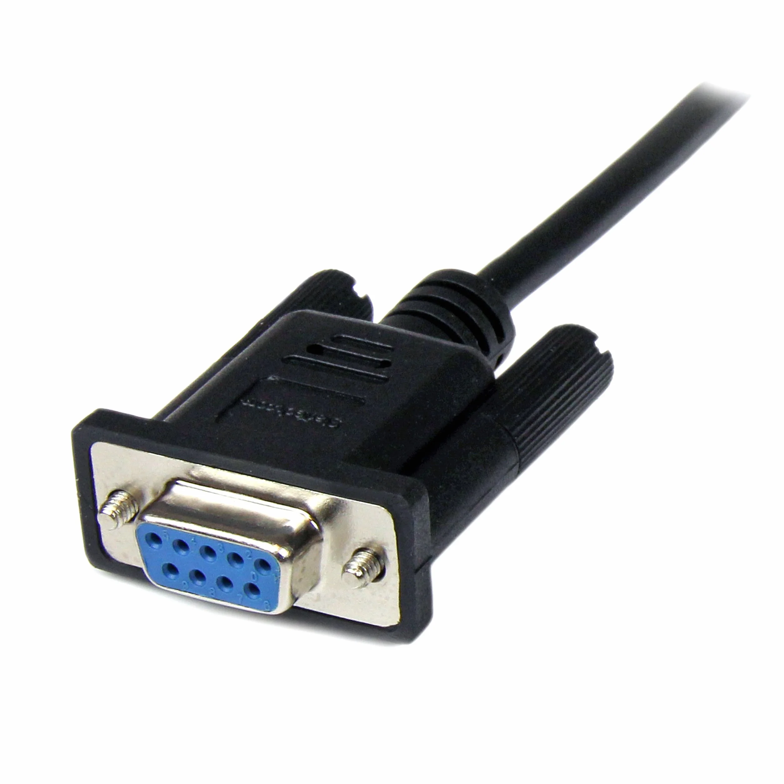 StarTech.com 1 m czarny DB9 RS232 szeregowy kabel modemu Null F/M, DB9 męski na żeński, 9-pinowy kabel modemu, 1 x DB9 (M), 1 x DB9 (F) - czarny