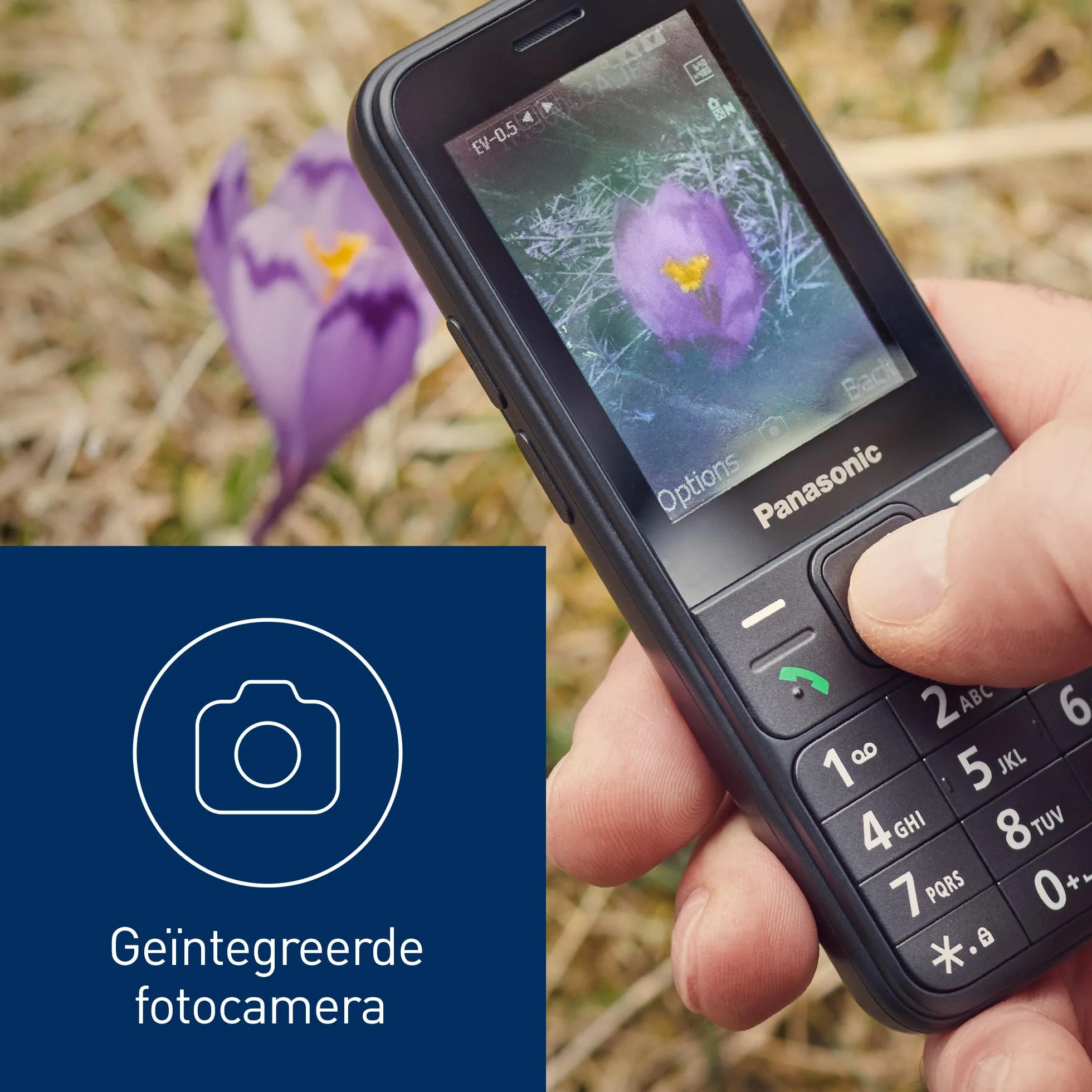 Panasonic KX-TF200 telefon dla seniora duży ekran 2,4" aparat 0,3 MP Bluetooth czarny
