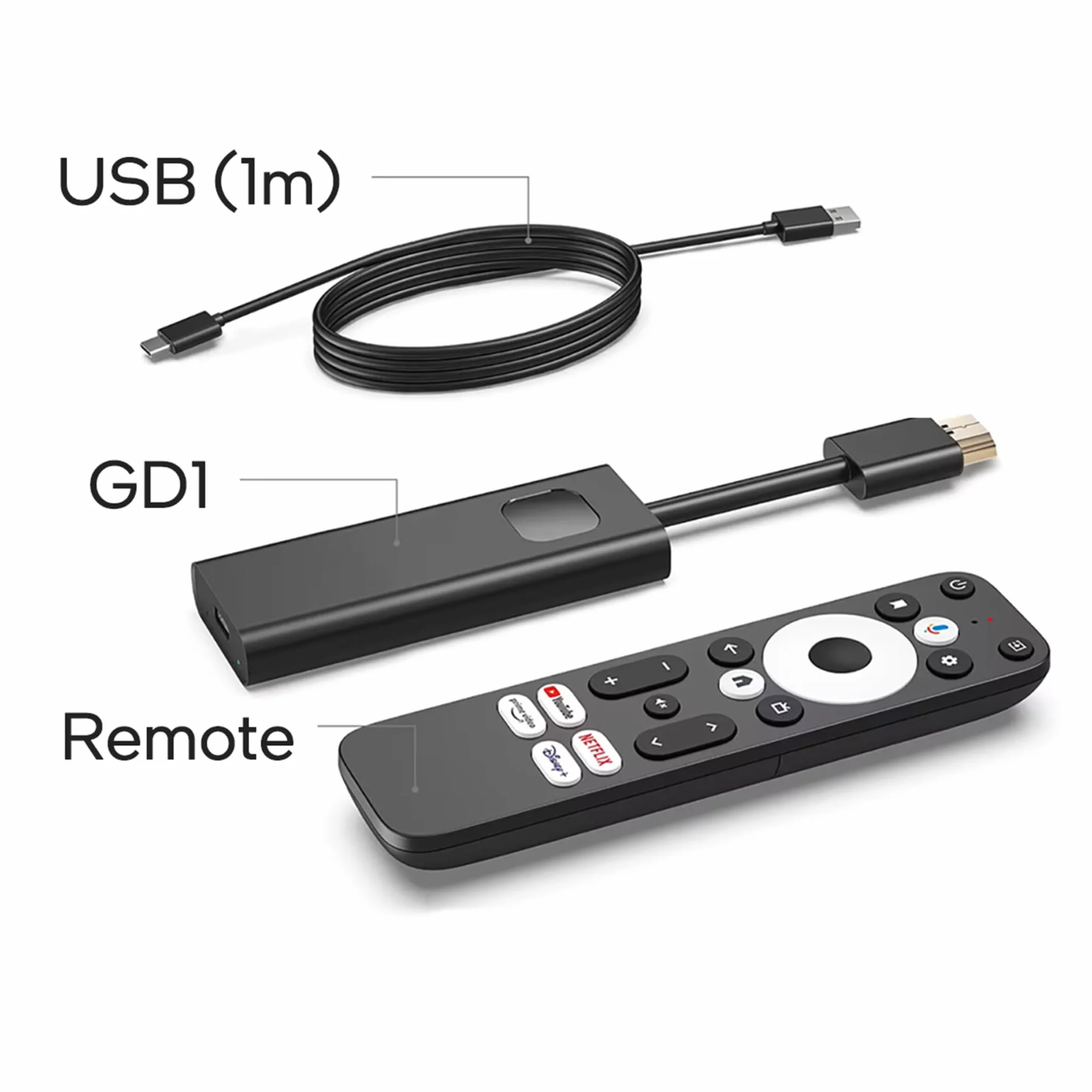 Przystawka Smart TV Stick 4K HDR | Android TV 14 | Odtwarzacz z Asystentem Google | Chromecast | Obsługuje Netflix, YouTube, Disney+, Prime Video