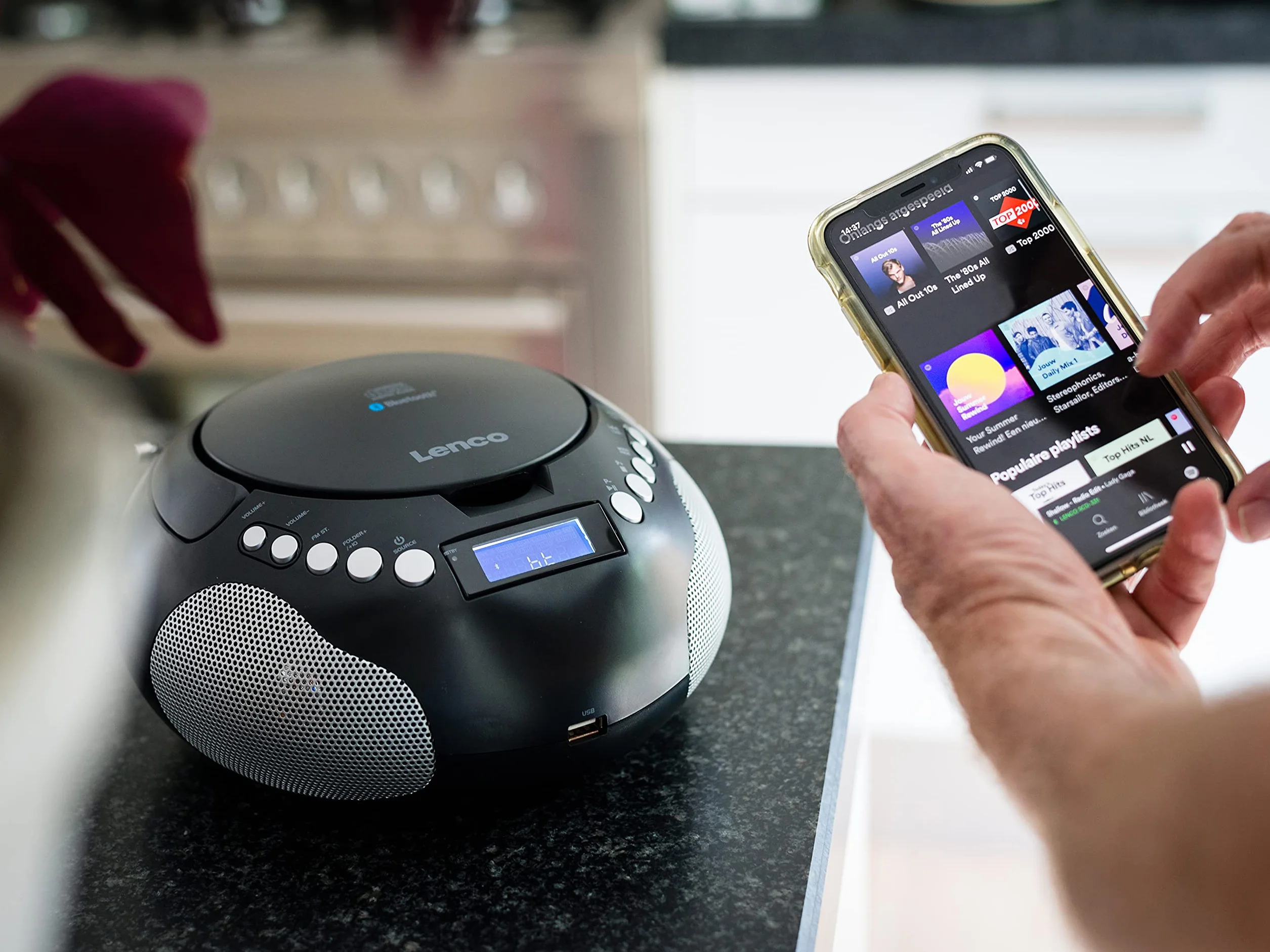 Lenco SCD-331 Przenośne Radio CD Bluetooth USB Czarny