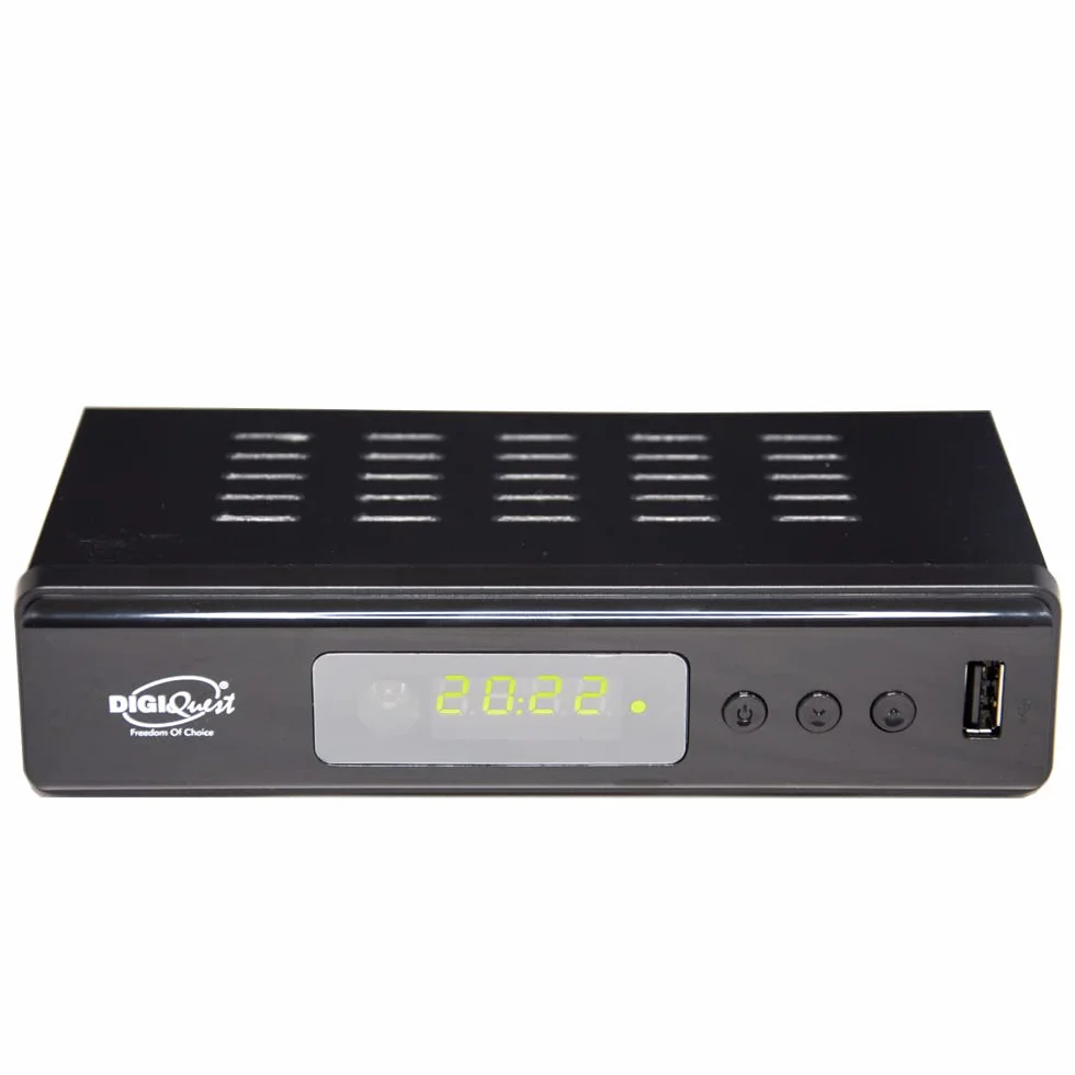 Digiquest Twin Tuner Rec - Small Edition - Dekoder Full HD TNT z funkcją nagrywania wideo, czarny