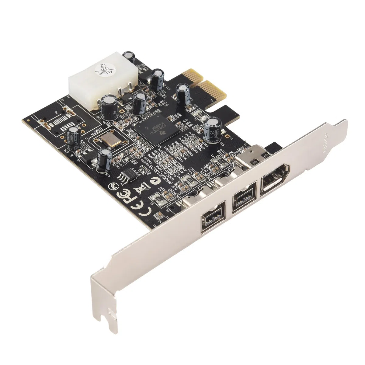 PEX30016 3-portowy chipset IEEE 1394 Firewire 1394B i 1394A PCIe 1.1 X1 TI XIO2213B wymaga starszego sterownika