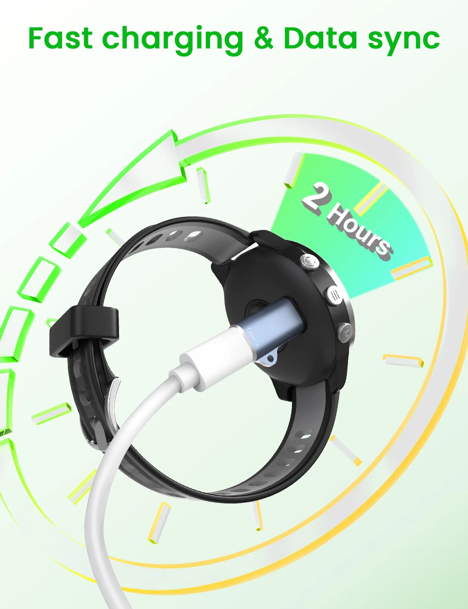 Sinoacc Ładowarka do zegarka Garmin kompatybilna z zegarkiem Vivoactive 6, 5, 4, 3, Fenix 8 Pro, E, 7, 6, 5, Forerunner 55, 165, 245, 255, 955, 965, 970, Venu, Sq, 2, 3S, 4, D2, Epix, USB C, w
